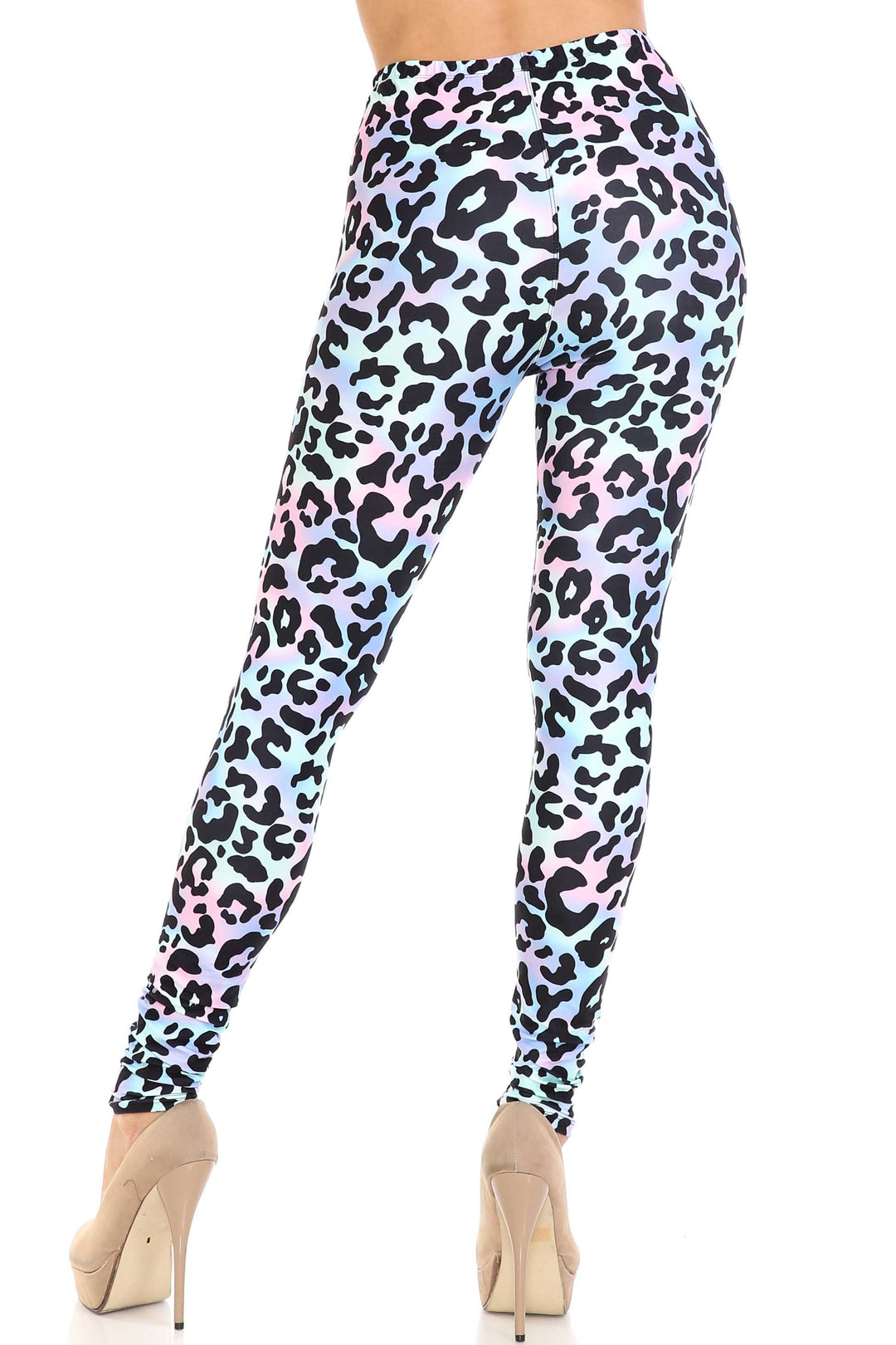 Wholesale Creamy Soft Chromatic Leopard Extra Plus Size Leggings - 3X-5X - By USA Fashion