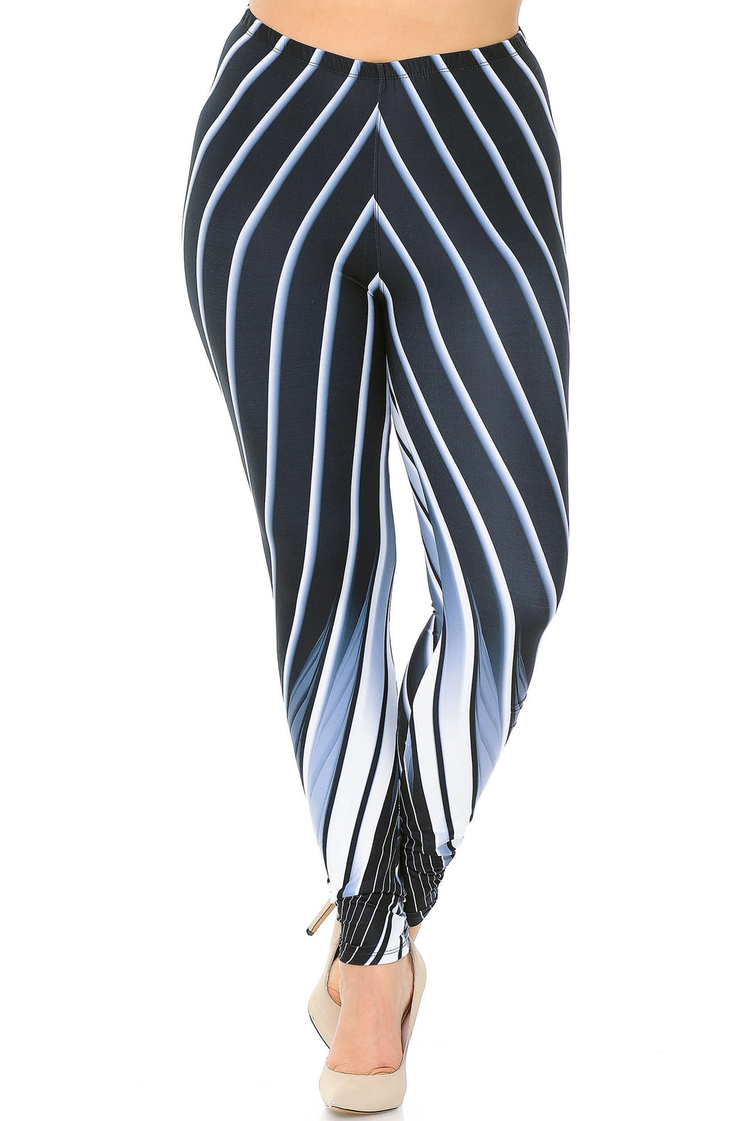 Wholesale Creamy Soft Contour Body Lines Extra Plus Size Leggings - 3X-5X - USA Fashion