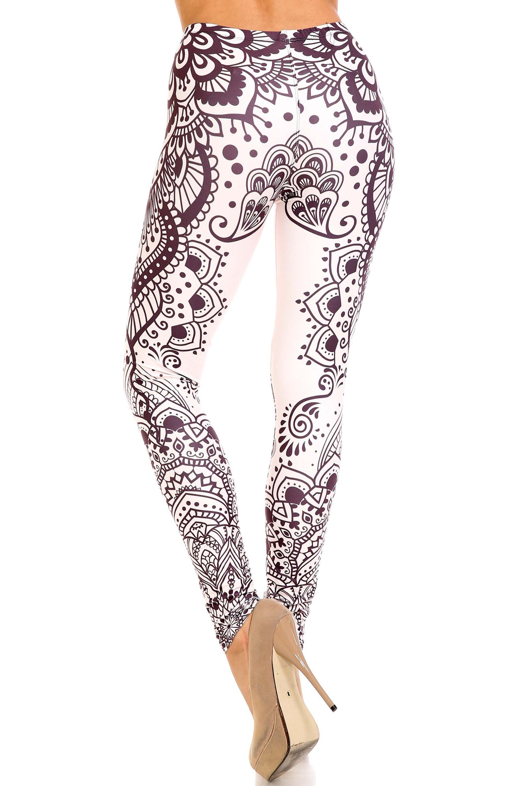 Wholesale Creamy Soft Creamy Tribal Mandala Extra Plus Size Leggings - 3X-5X - USA Fashion