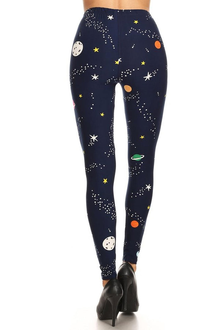 Wholesale Buttery Smooth Outer Space Plus Size Leggings - 3X-5X