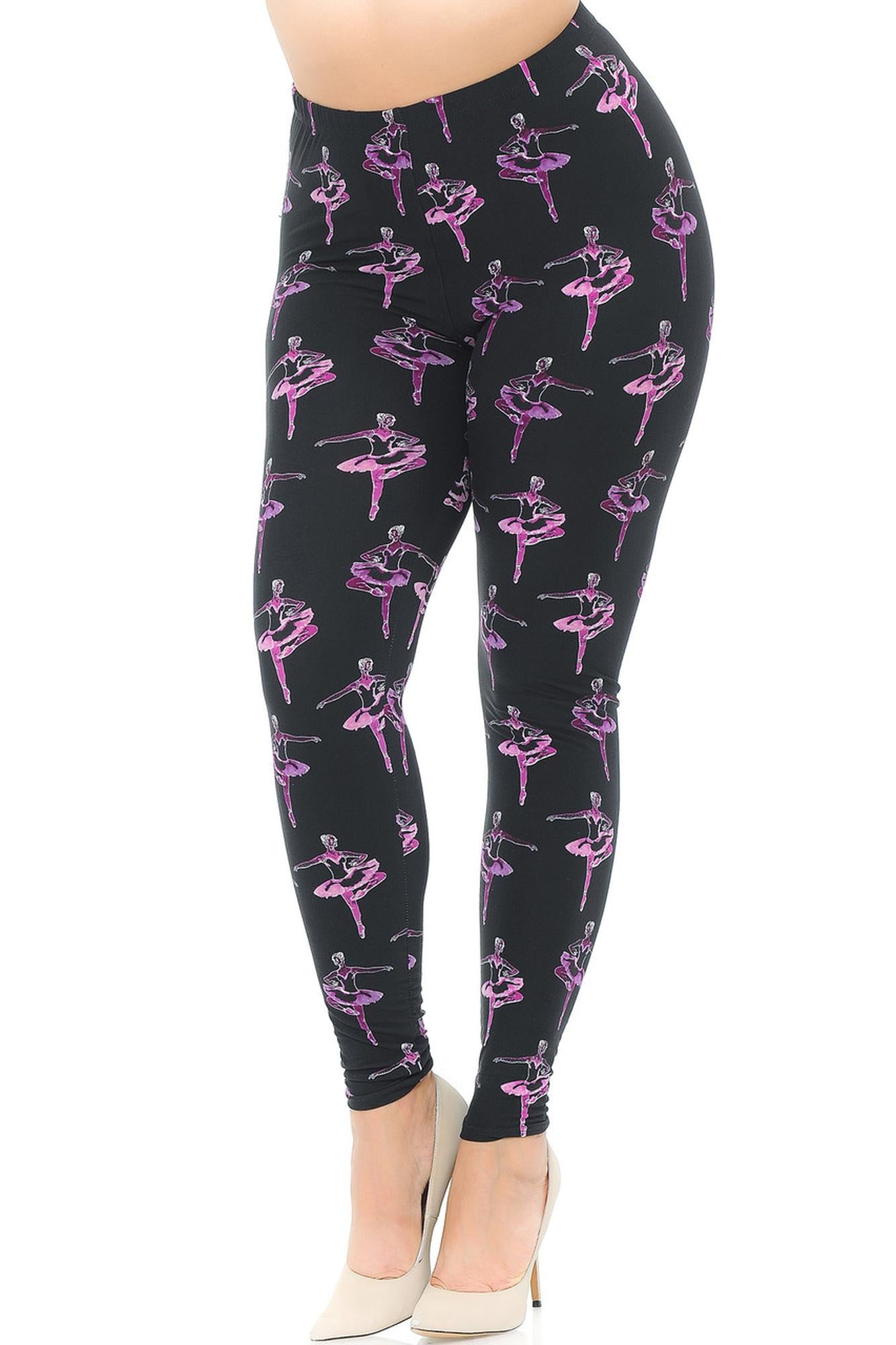 Wholesale Buttery Smooth Ballerina Extra Plus Size Leggings - 3X-5X