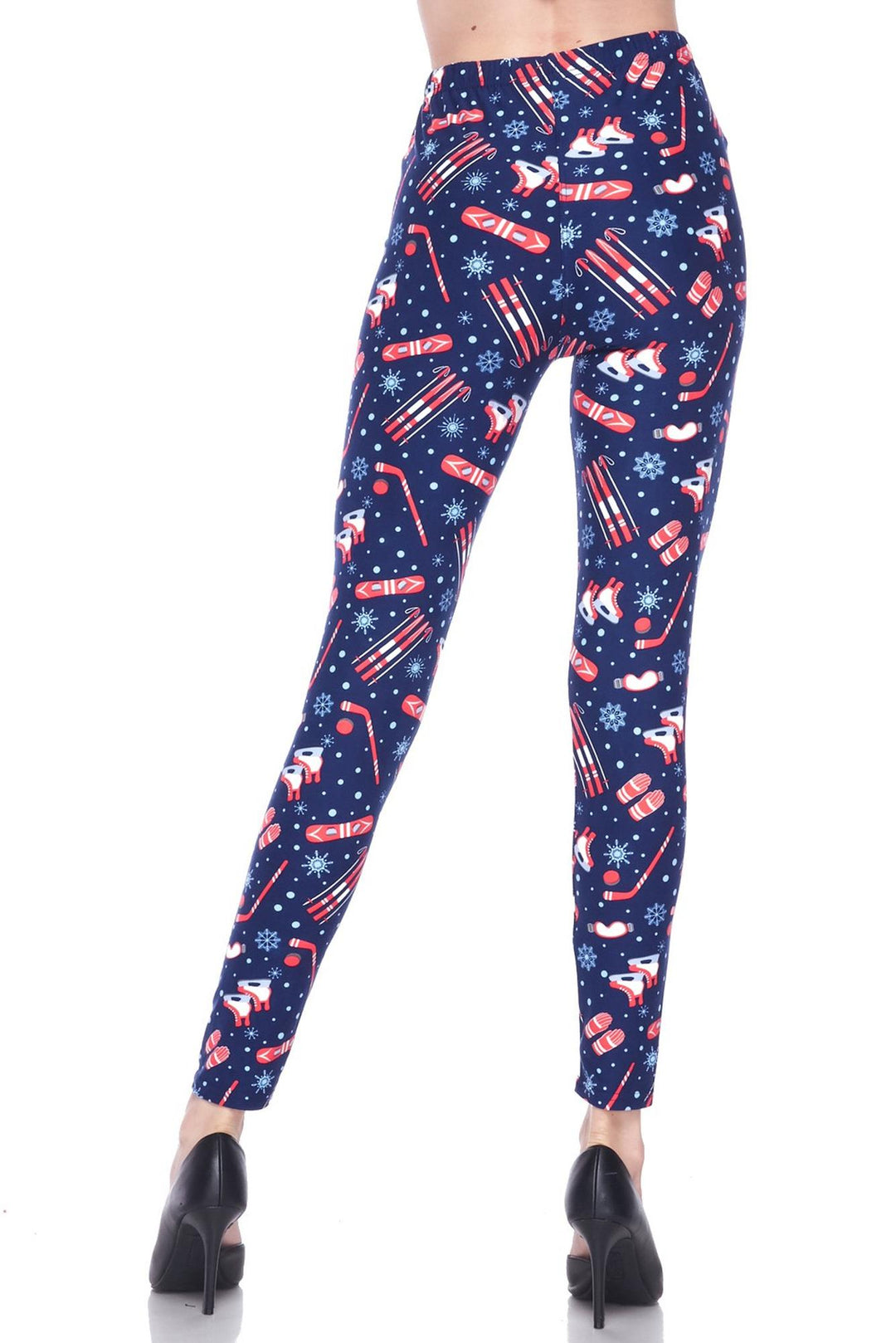 Wholesale Buttery Smooth Winter Sports and Snowflakes Extra Plus Size Leggings