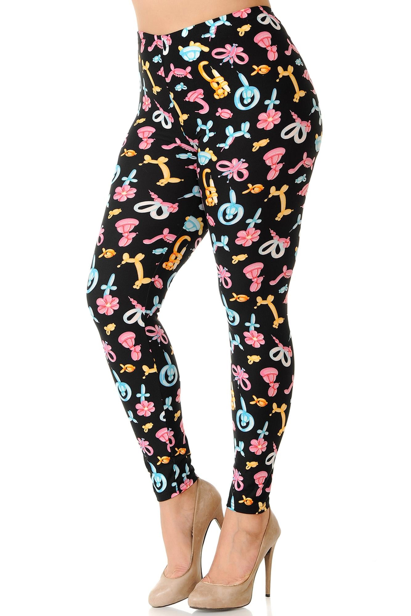 Wholesale Buttery Smooth  Animal Balloon Plus Size Leggings - 3X-5X