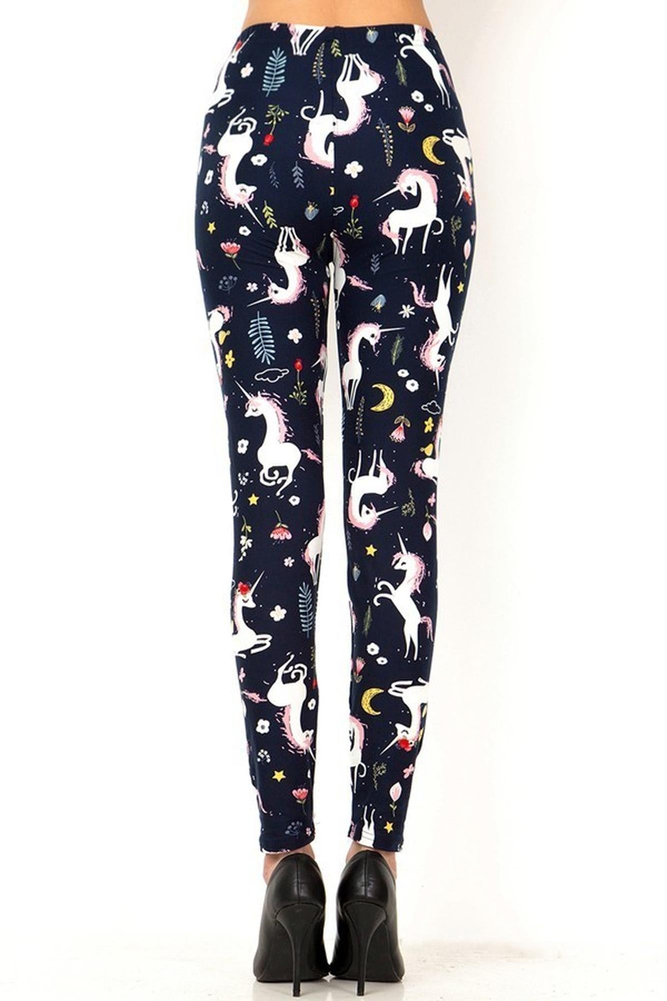 Wholesale Buttery Smooth Moonlight Unicorn Extra Plus Size Leggings - 3X - 5X