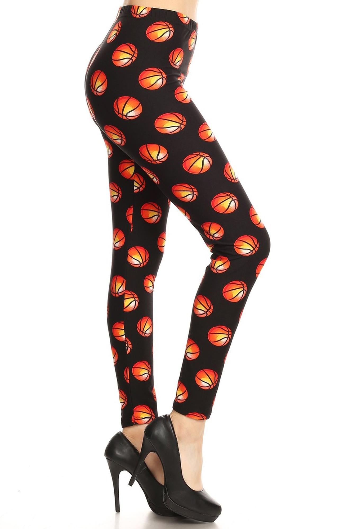 Wholesale Buttery Smooth Basketball Plus Size Leggings - 3X-5X
