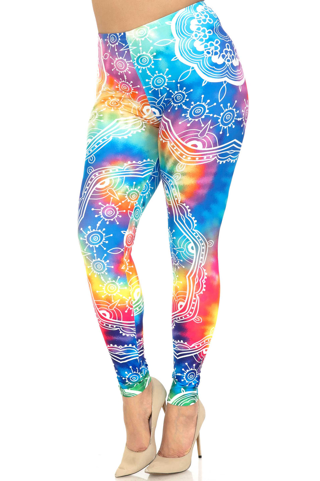 Wholesale Creamy Soft California Tie Dye Extra Plus Size Leggings - 3X-5X - By USA Fashion