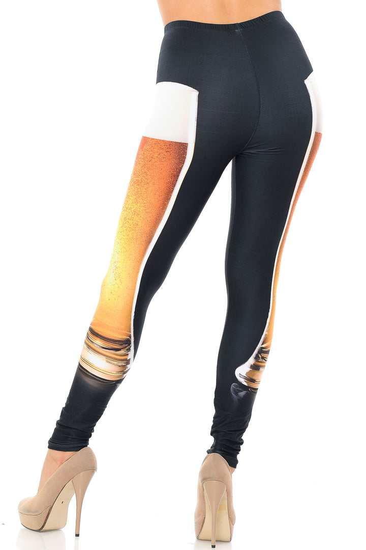 Wholesale Creamy Soft Draft Beer Extra Plus Size Leggings - USA Fashion