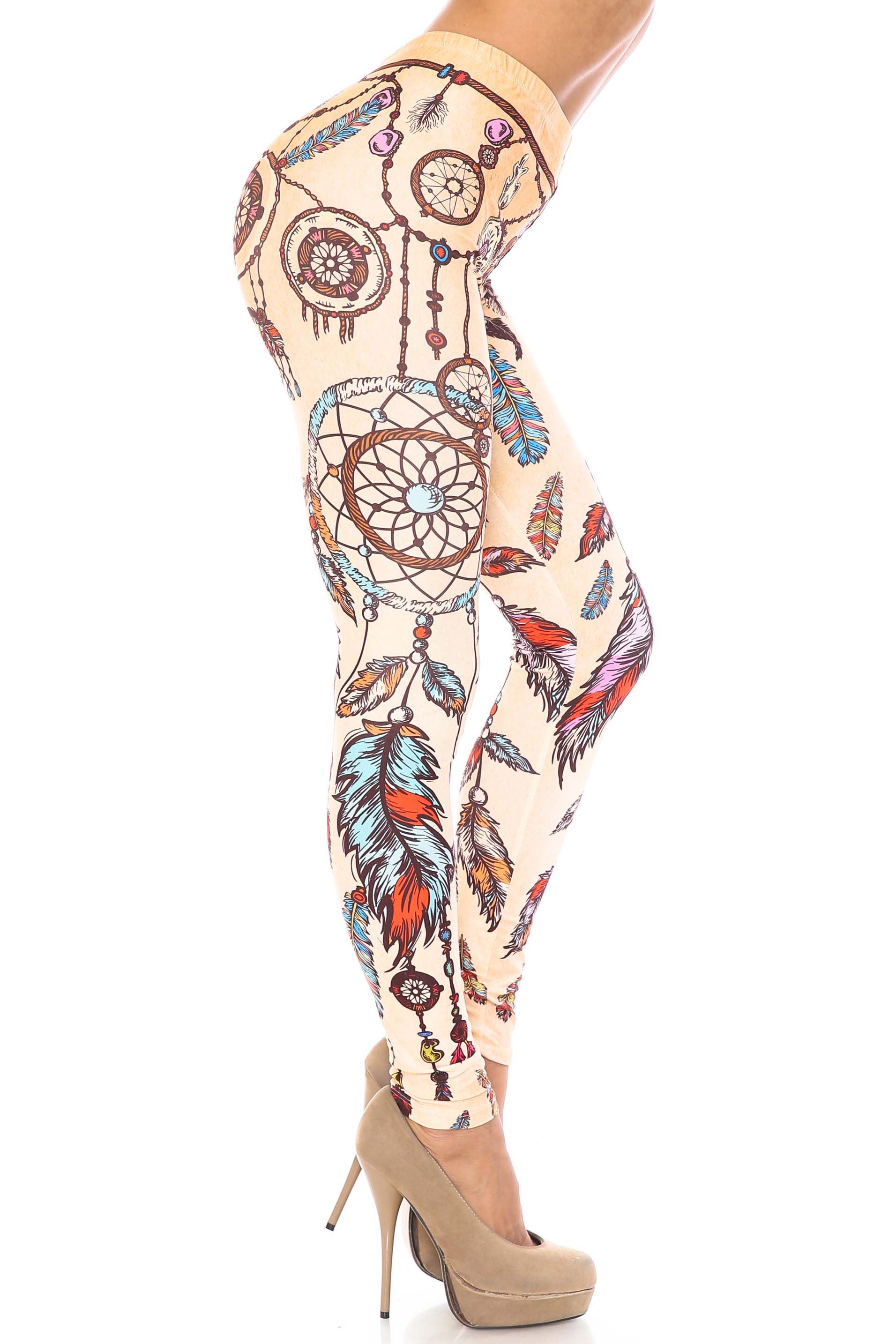 Wholesale Creamy Soft Dreamcatcher Extra Plus Size Leggings - 3X-5X - USA Fashion