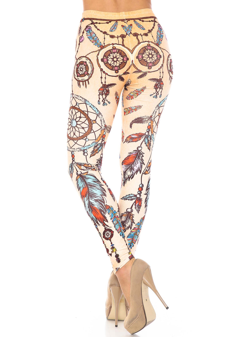 Wholesale Creamy Soft Dreamcatcher Extra Plus Size Leggings - 3X-5X - USA Fashion