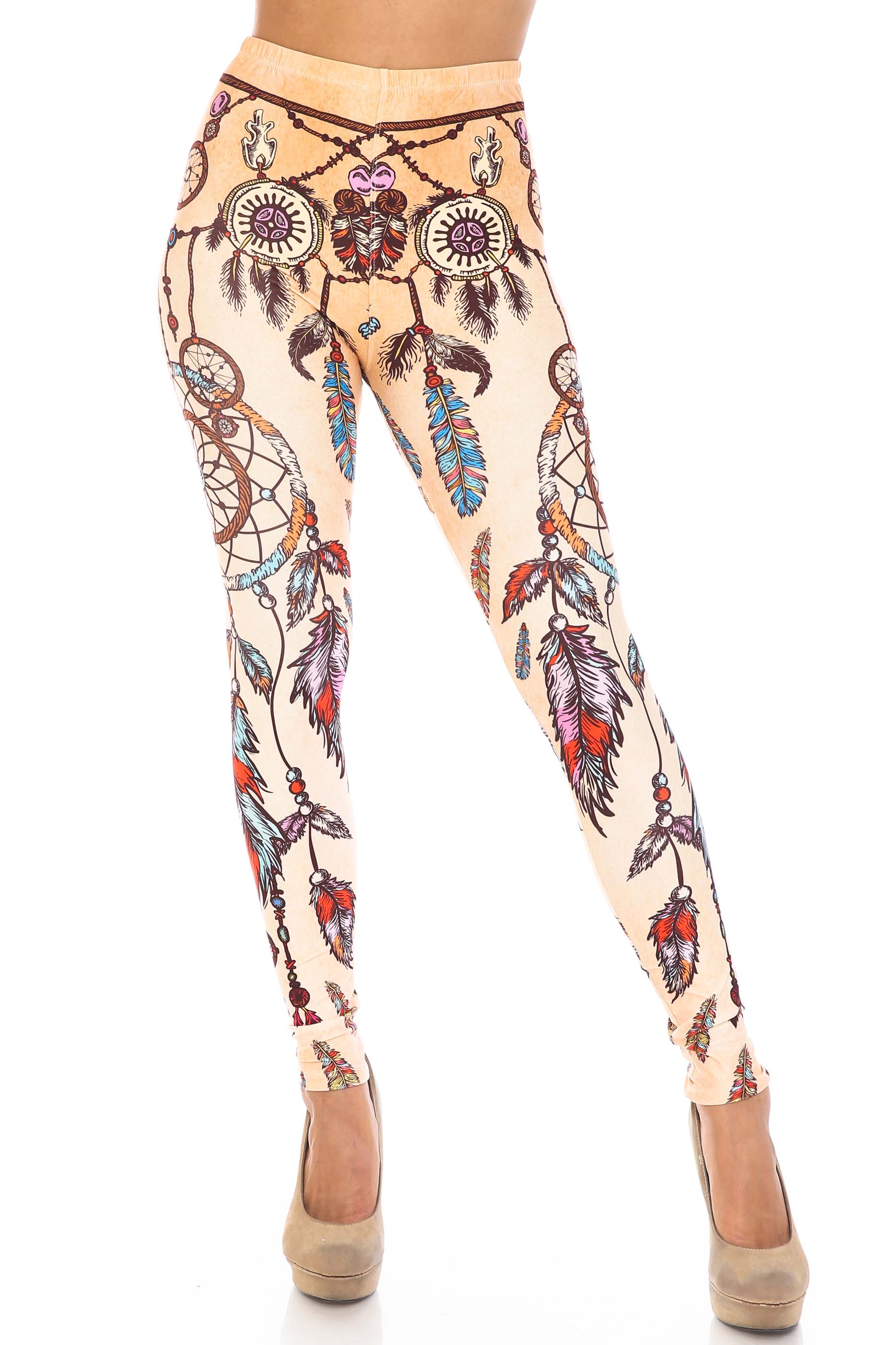 Wholesale Creamy Soft Dreamcatcher Extra Plus Size Leggings - 3X-5X - USA Fashion
