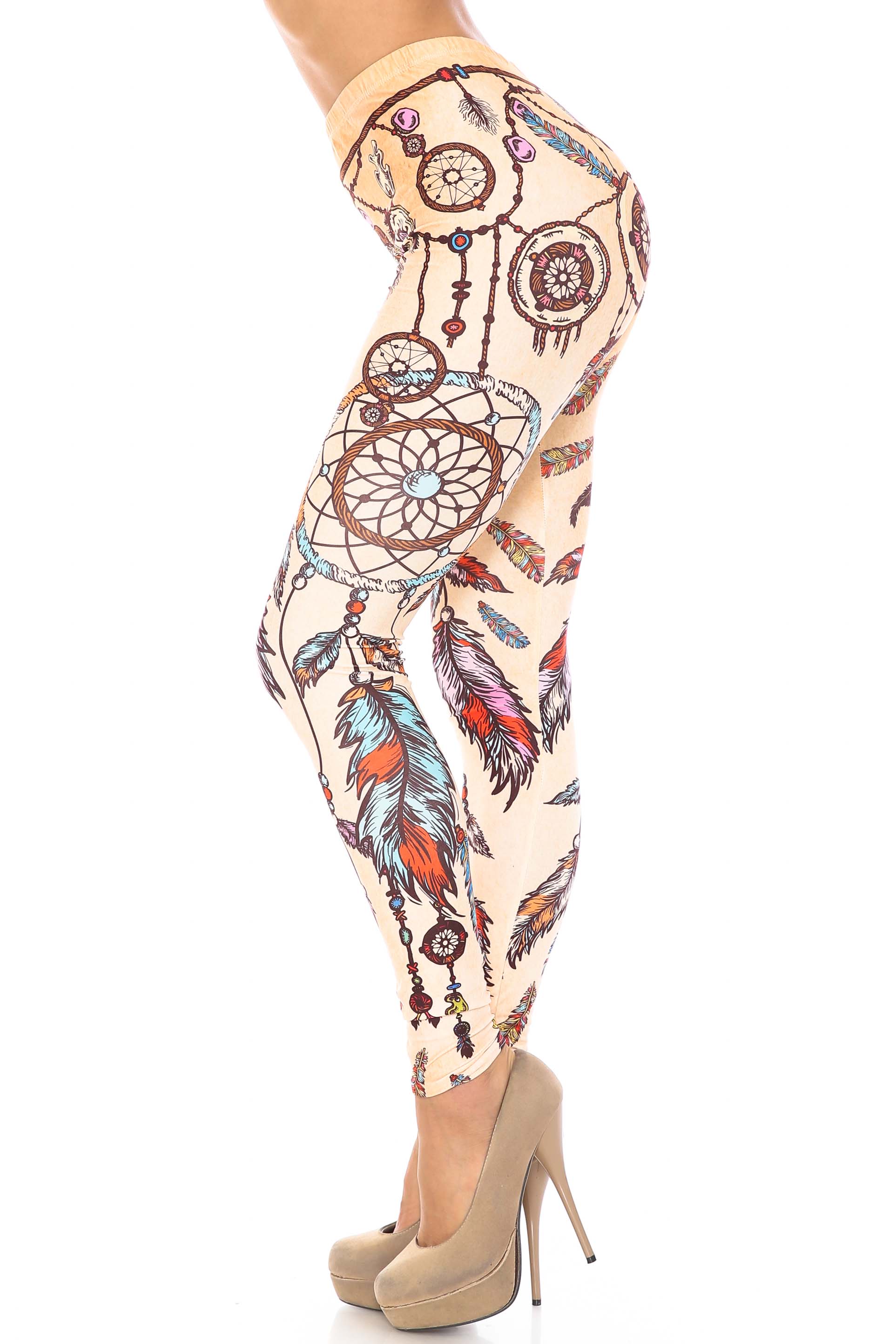 Wholesale Creamy Soft Dreamcatcher Extra Plus Size Leggings - 3X-5X - USA Fashion