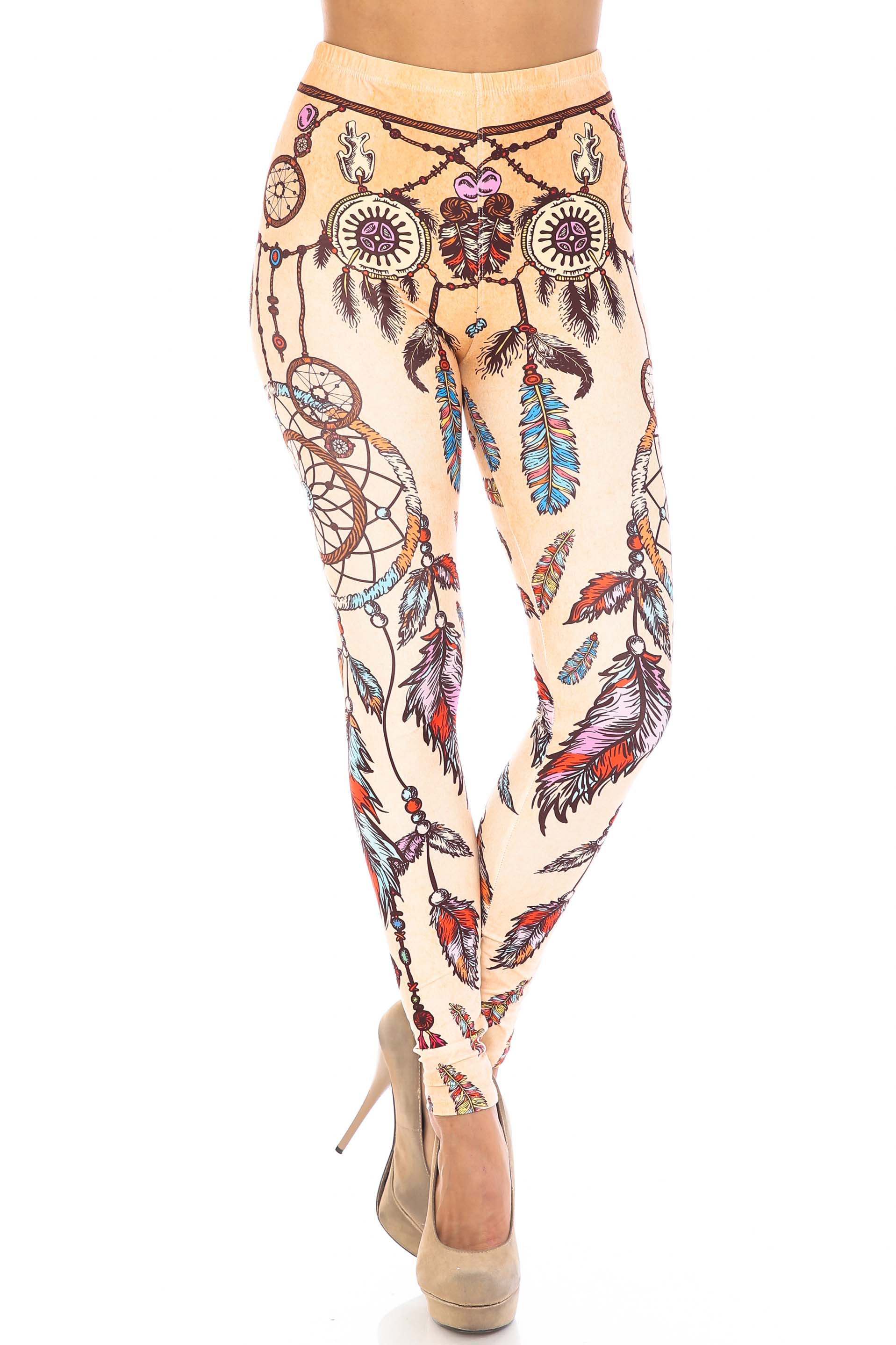 Wholesale Creamy Soft Dreamcatcher Extra Plus Size Leggings - 3X-5X - USA Fashion