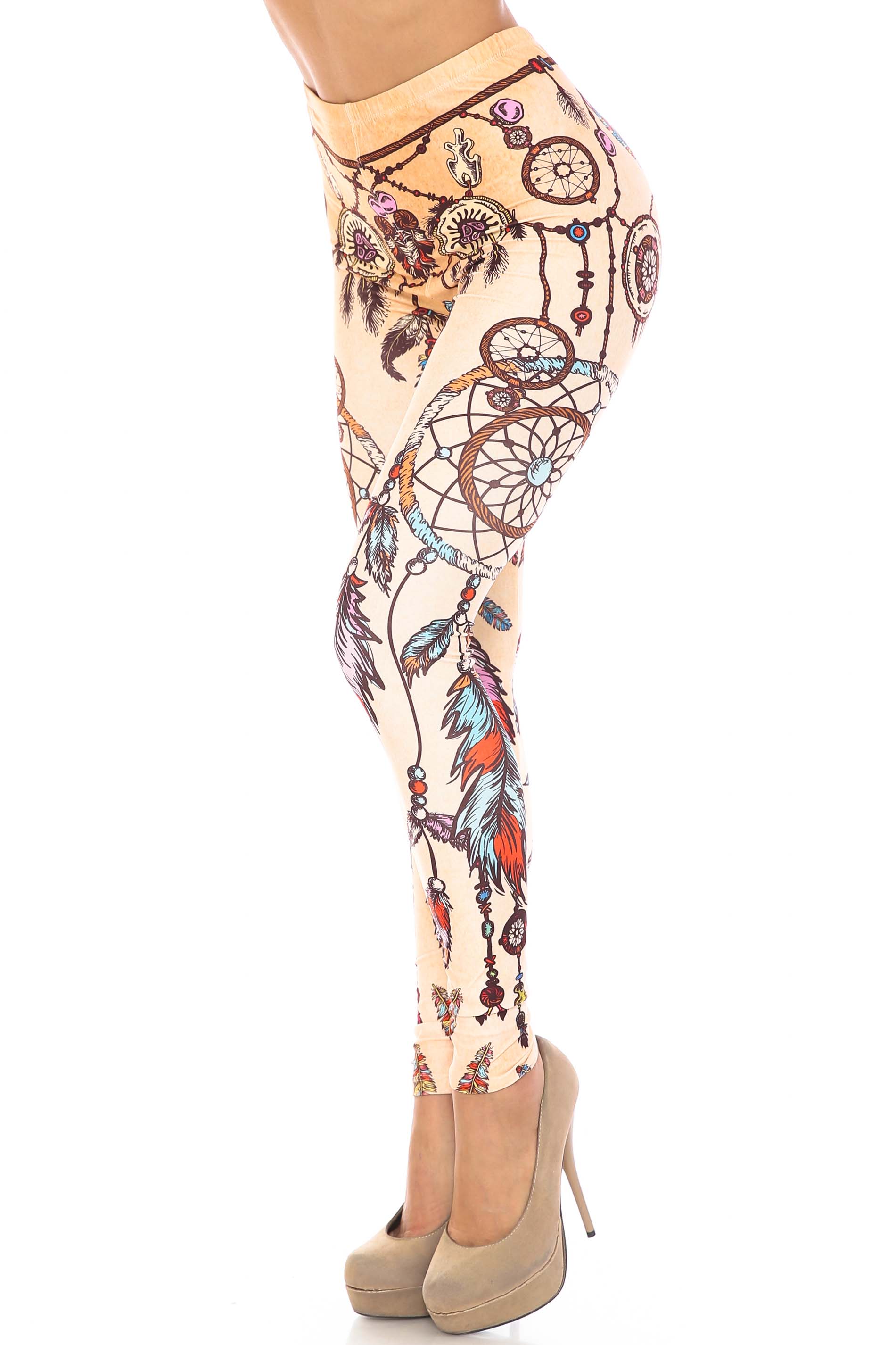 Wholesale Creamy Soft Dreamcatcher Extra Plus Size Leggings - 3X-5X - USA Fashion