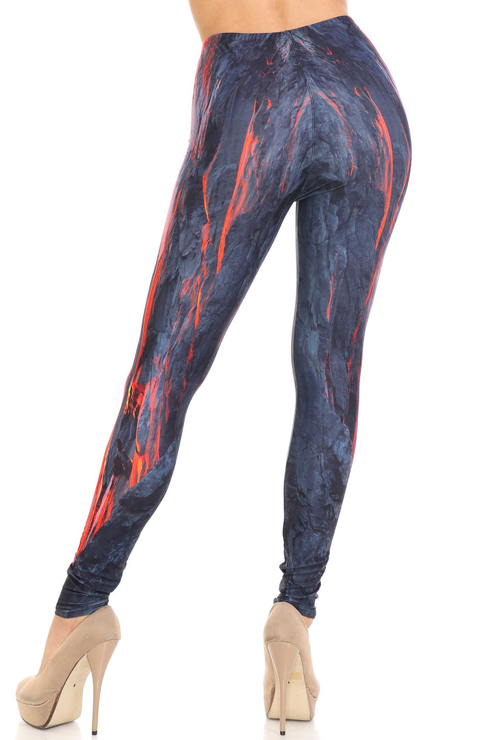 Wholesale Creamy Soft Hot Lava Extra Plus Size Leggings - 3X-5X - By USA Fashion