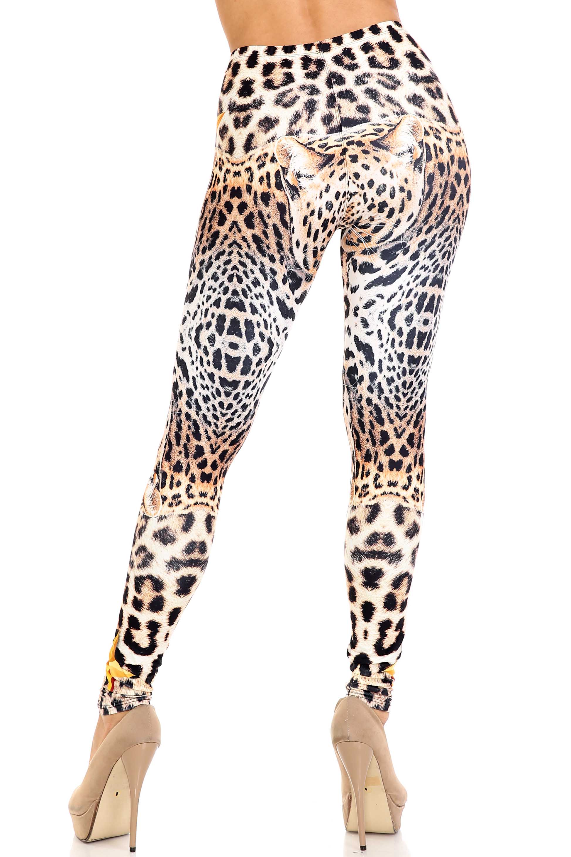 Wholesale Creamy Soft Leopard Star Extra Plus Size Leggings - 3X-5X - USA Fashion