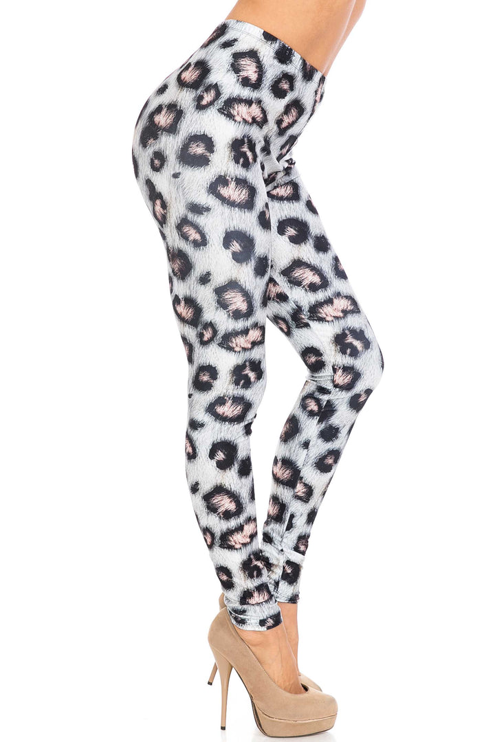 Wholesale Creamy Soft Moda Leopard Extra Plus Size Leggings - 3X-5X - USA Fashion