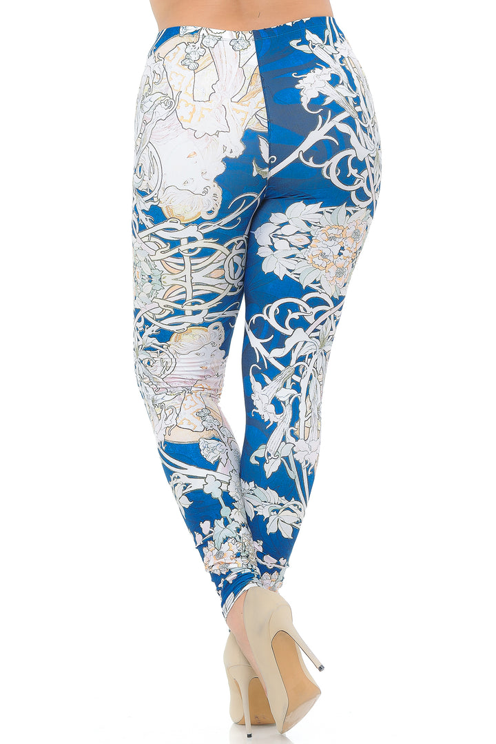 Wholesale Creamy Soft Twisted Eden Vine Plus Size Extra Plus Size Leggings - 3X-5X - USA Fashion
