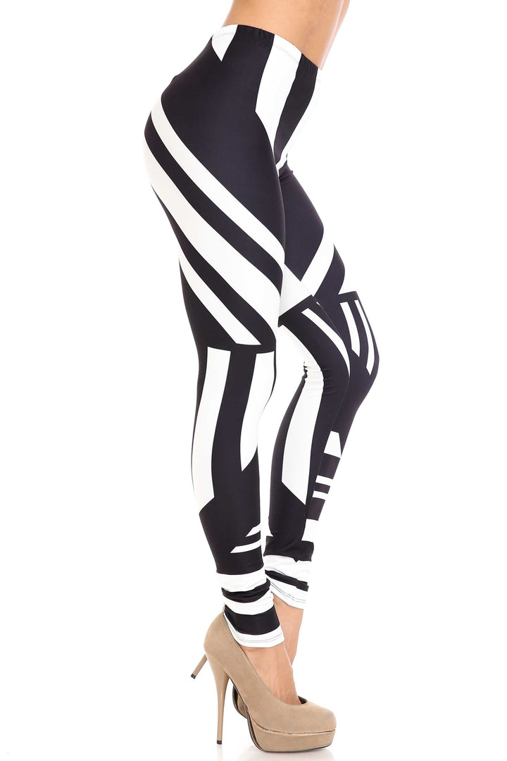 Wholesale Creamy Soft Body Flatter Lines Extra Plus Size Leggings - 3X-5X - USA Fashion