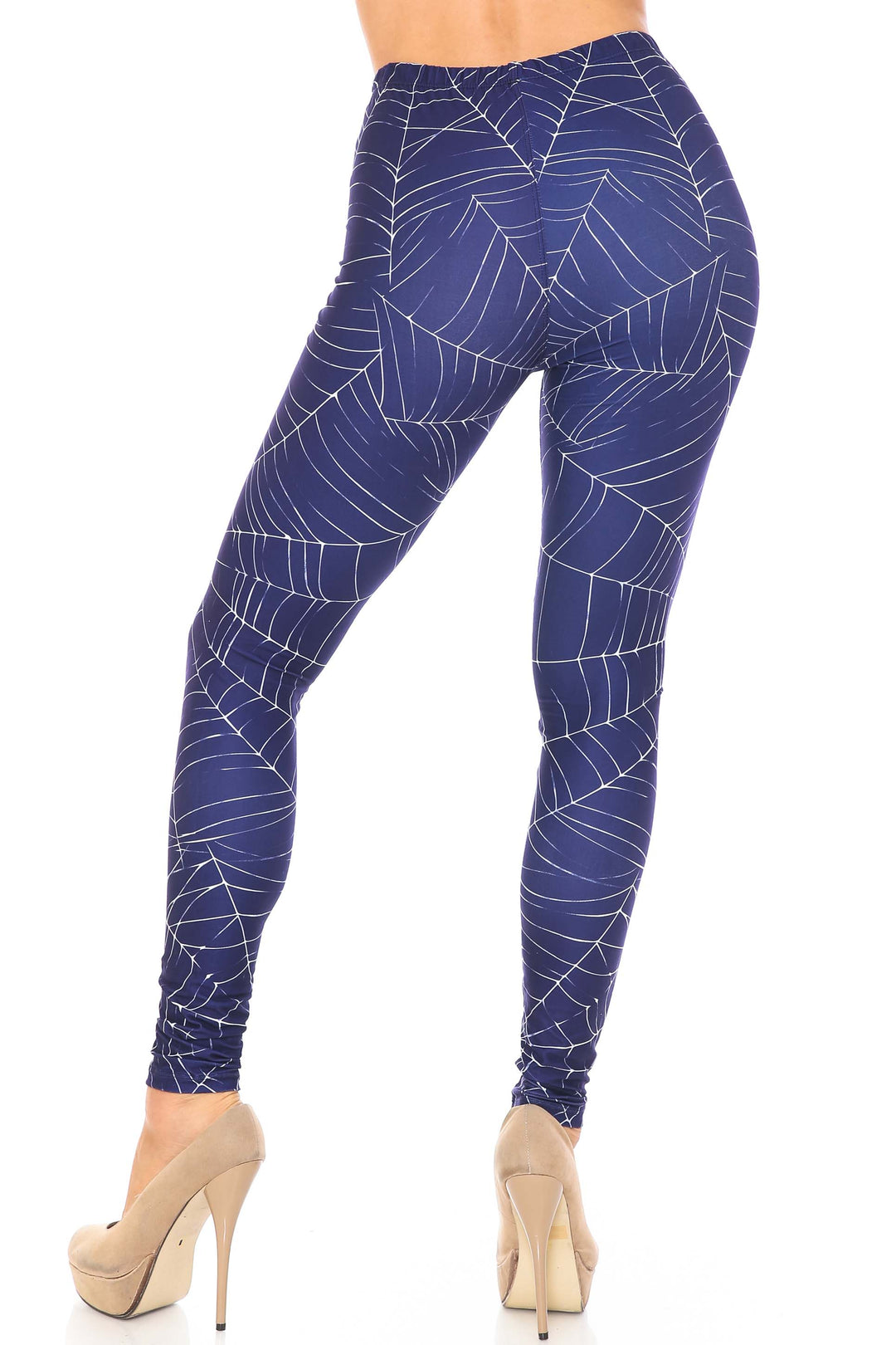 Wholesale Creamy Soft Spiderwebs Halloween Extra Plus Size Leggings - 3X-5X - By USA Fashion