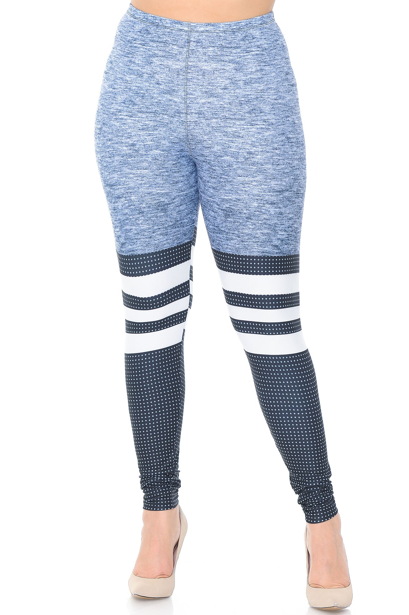 Wholesale Creamy Soft Split Sport Extra Plus Size Leggings - 3X-5X - USA Fashion