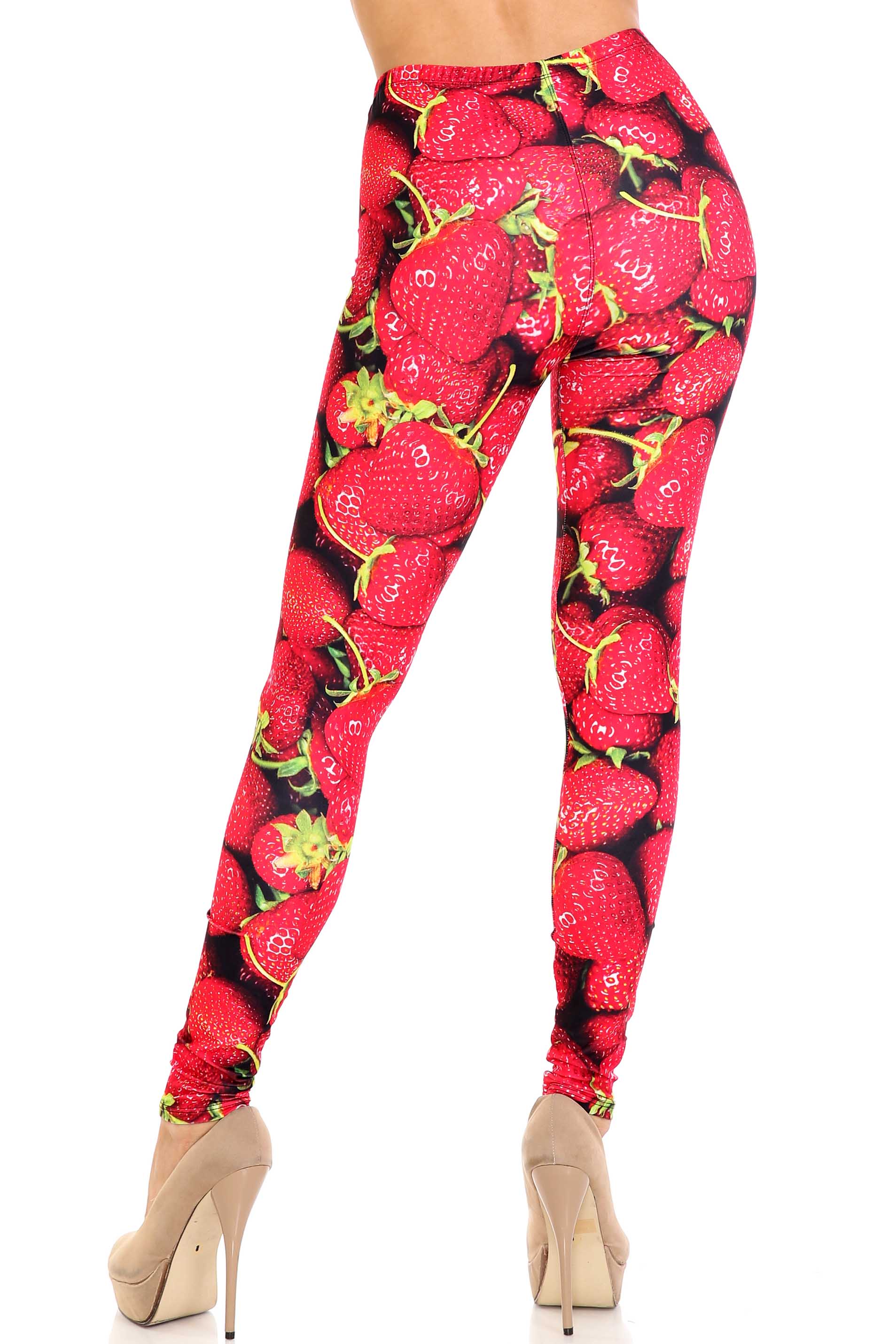 Wholesale Creamy Soft Strawberry Extra Plus Size Leggings - 3X-5X - USA Fashion