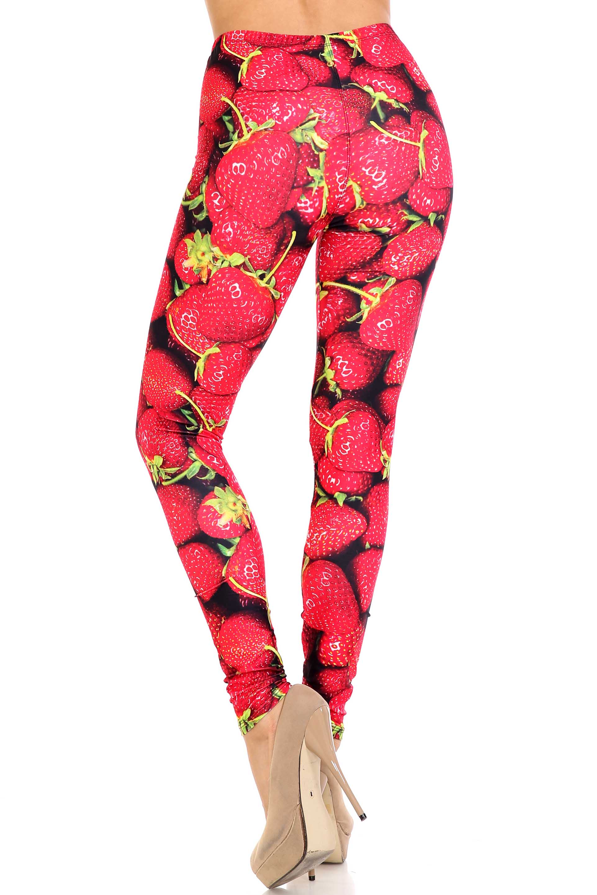 Wholesale Creamy Soft Strawberry Extra Plus Size Leggings - 3X-5X - USA Fashion