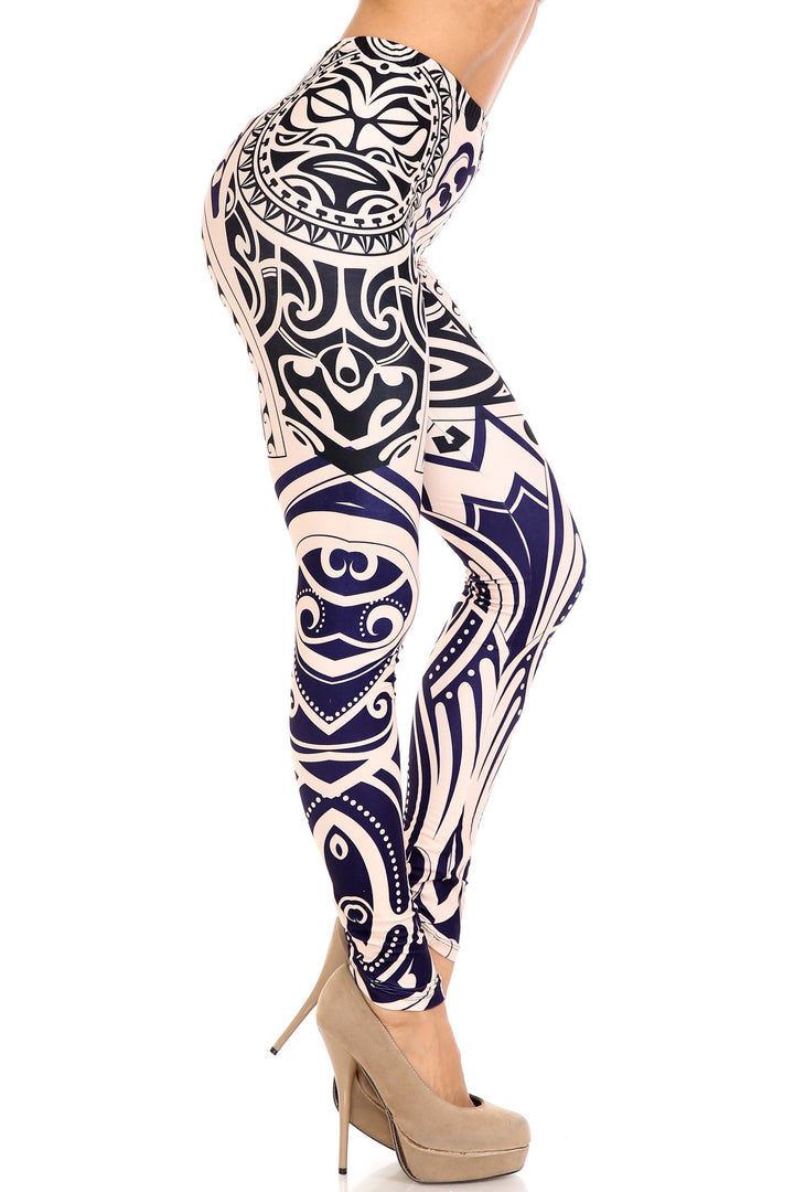 Wholesale Creamy Soft Valhalla Extra Plus Size Leggings - 3X-5X - USA Fashion