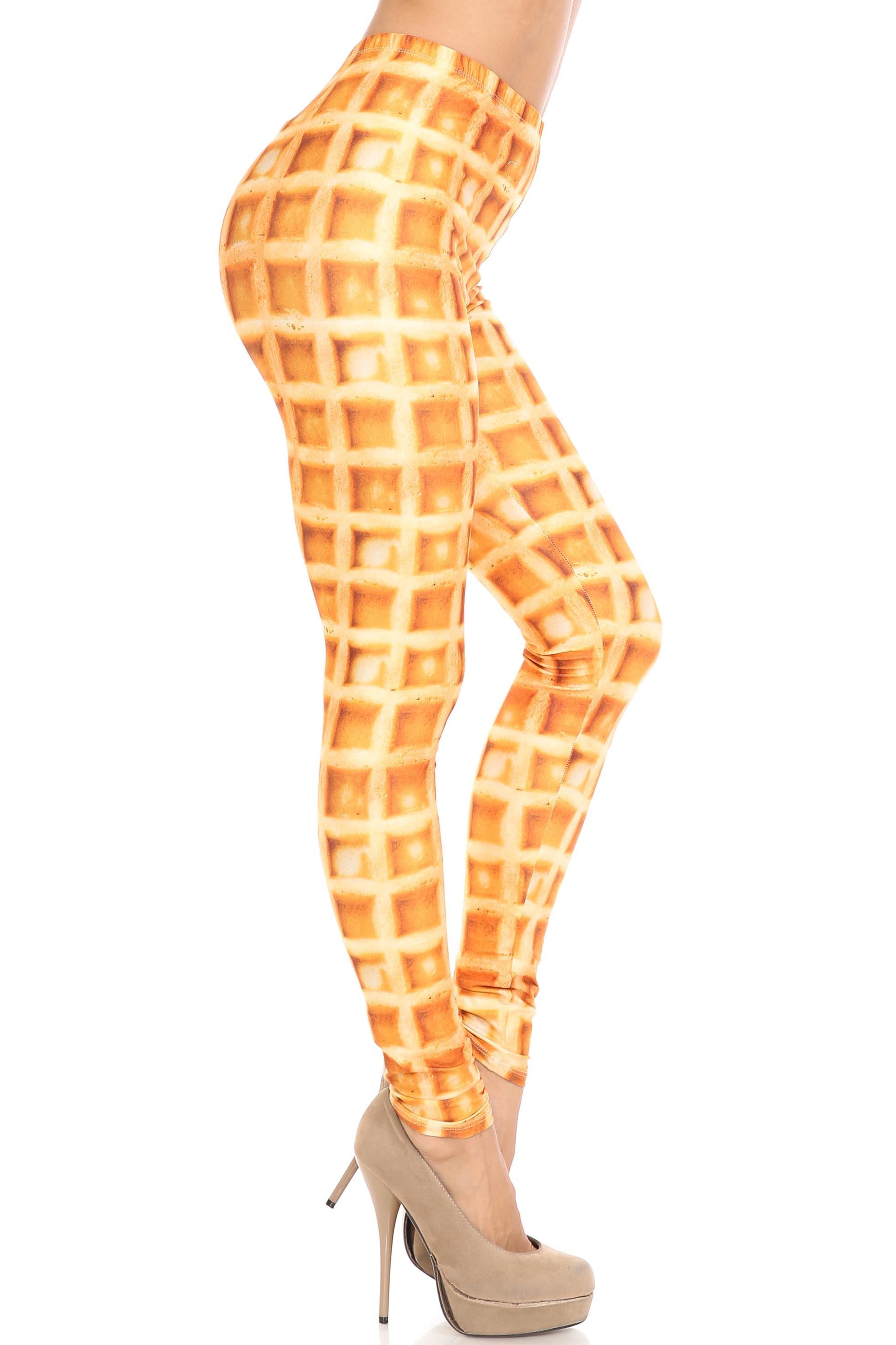 Wholesale Creamy Soft Waffle Extra Plus Size Leggings - 3X-5X - By USA Fashion