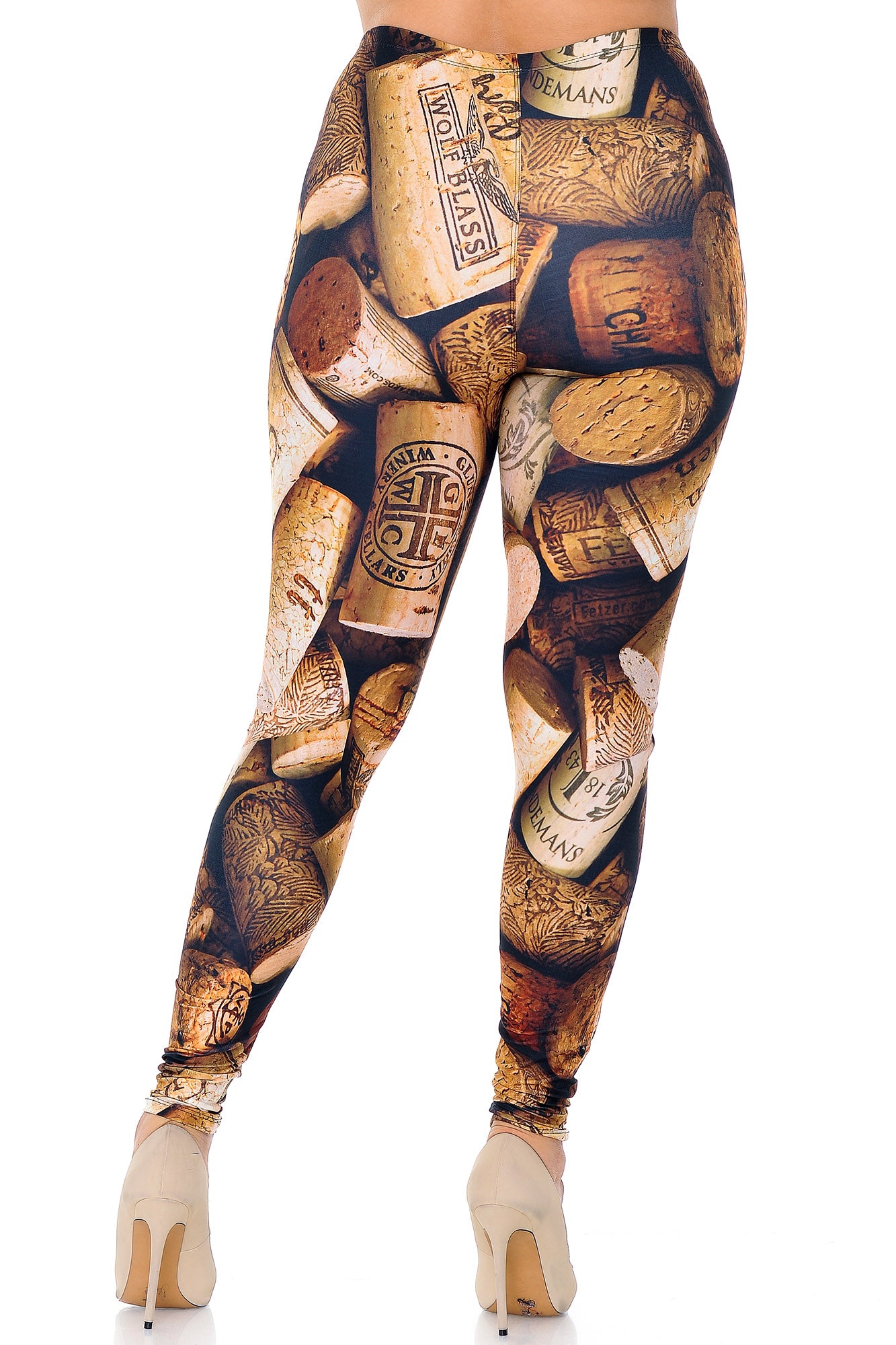 Wholesale Creamy Soft Wine Cork Extra Plus Size Leggings - 3X-5X - USA Fashion