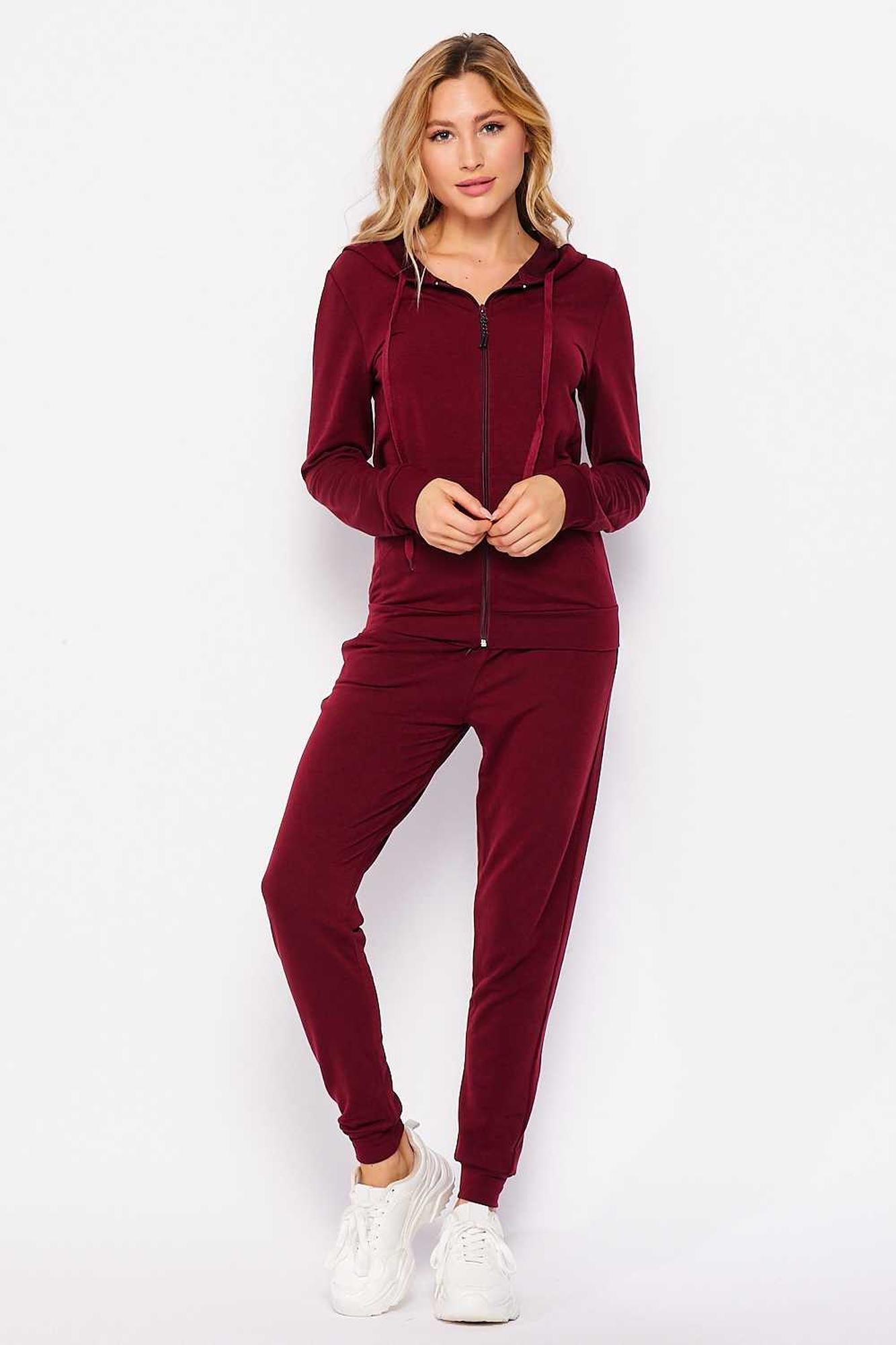 Wholesale 2 Piece French Terry Joggers and Hoodie Set