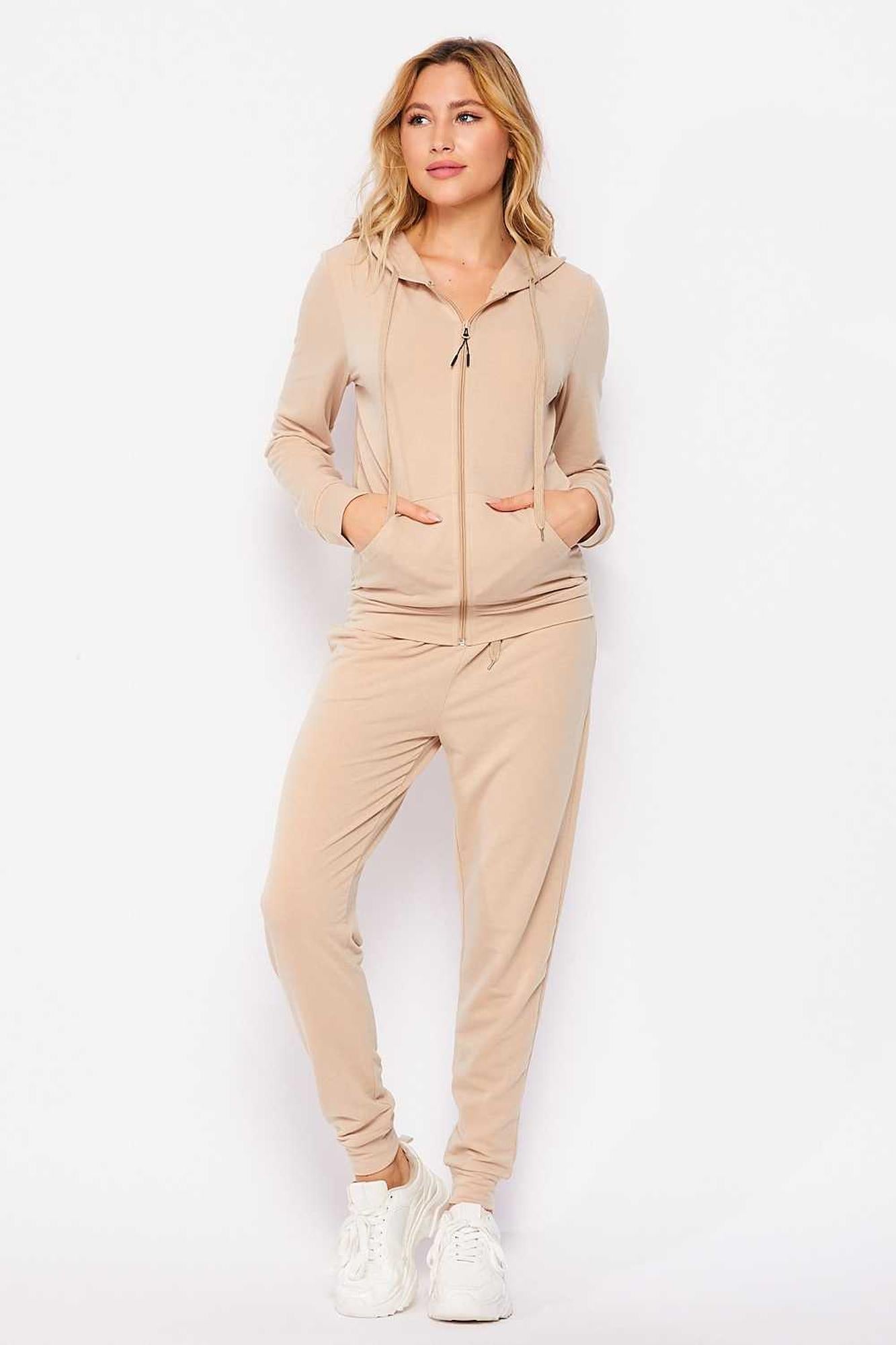 Wholesale 2 Piece French Terry Joggers and Hoodie Set