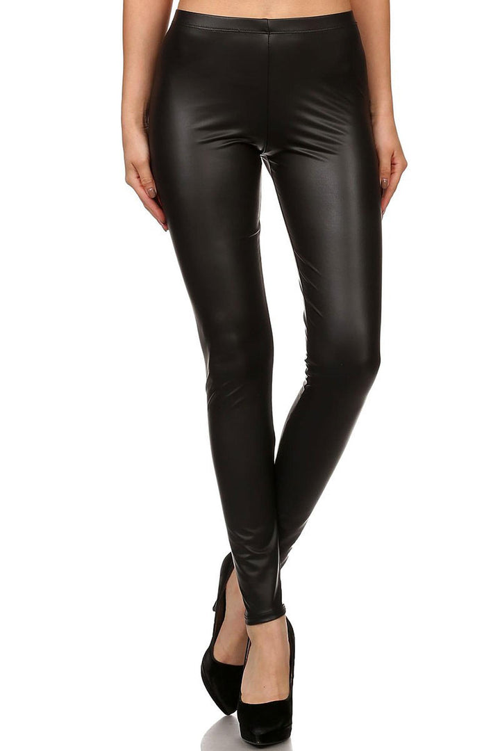 Wholesale Matte Faux Leather Leggings