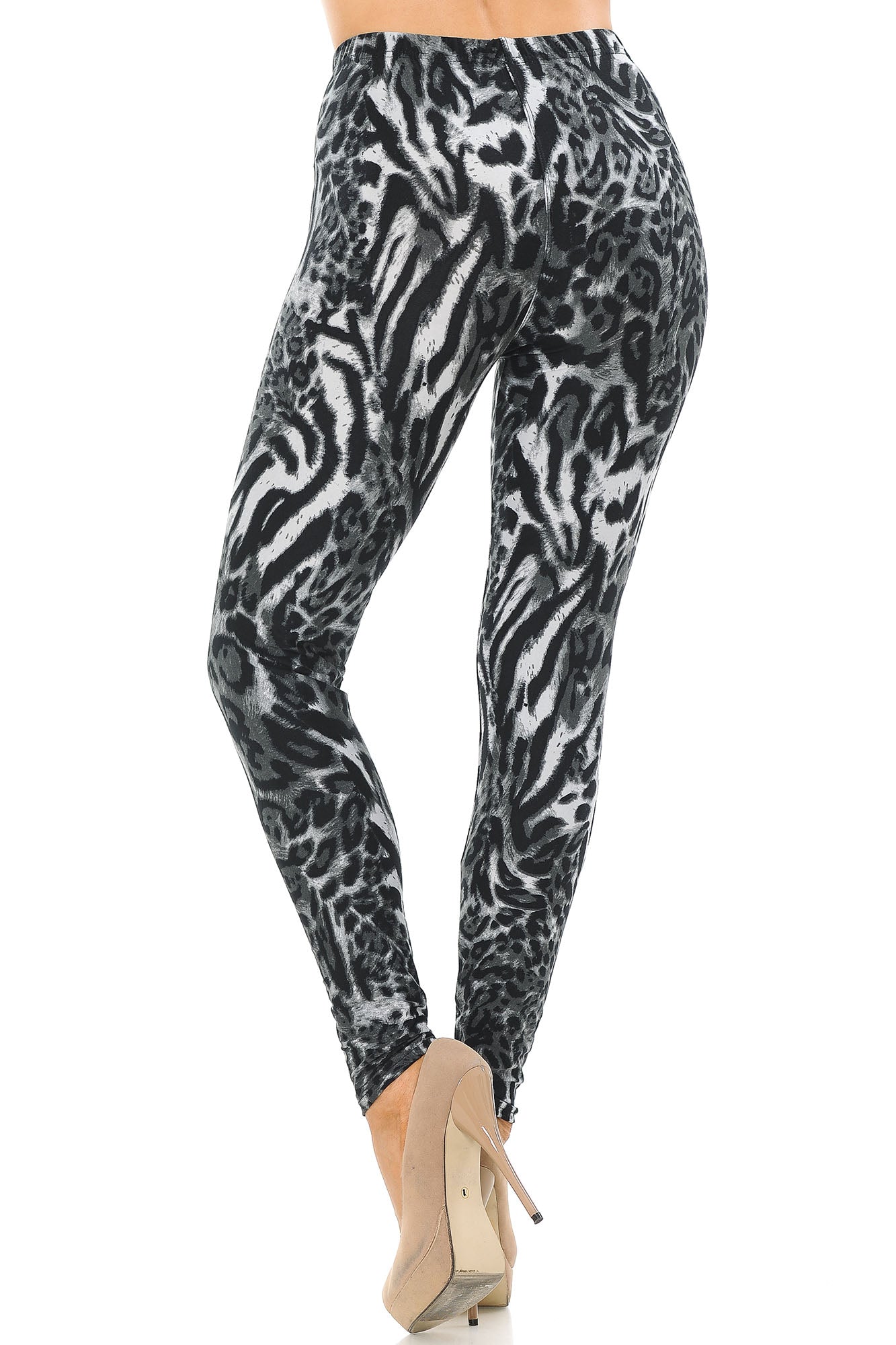Wholesale Buttery Soft Black and White Siberian Tiger Leggings