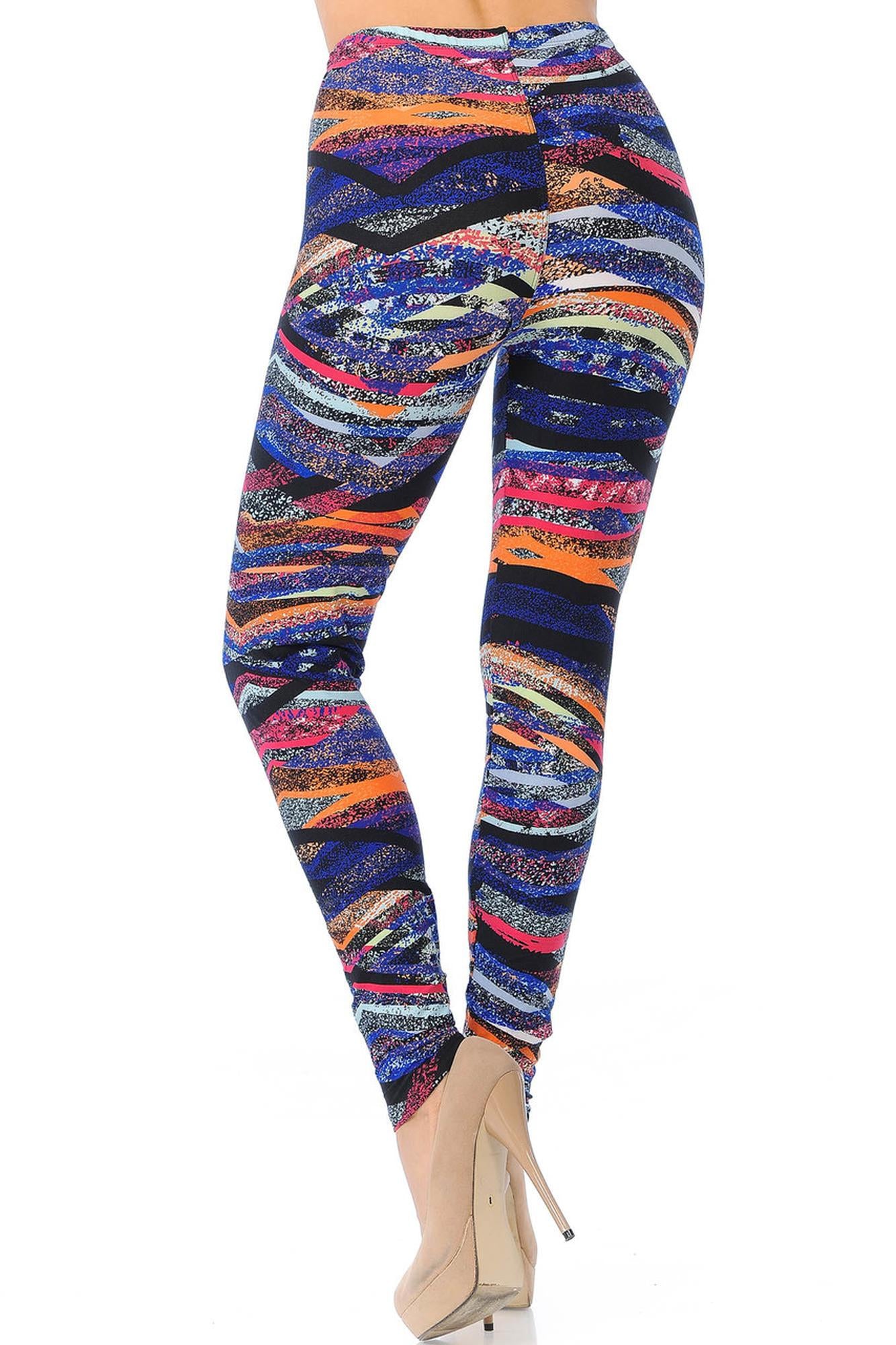 Wholesale Buttery Smooth Colorful Bands Leggings