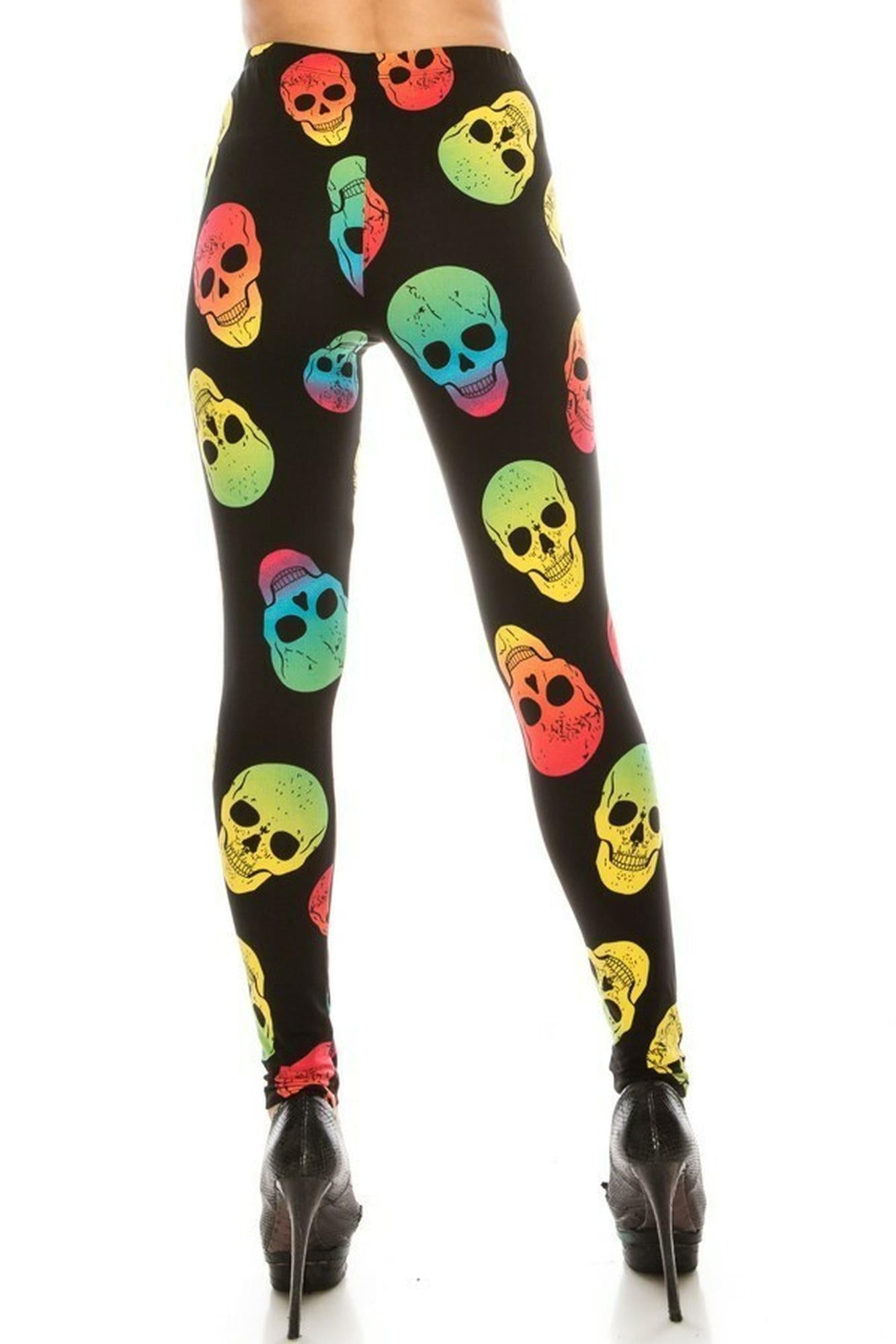 Wholesale Buttery Smooth Chroma Skull Plus Size Leggings
