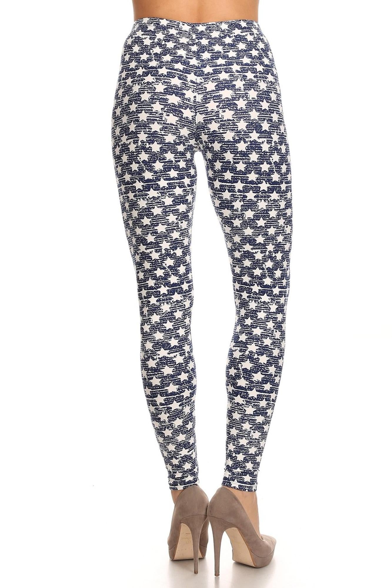 Wholesale Buttery Smooth Rustic Star Plus Size Leggings (One Size Plus)