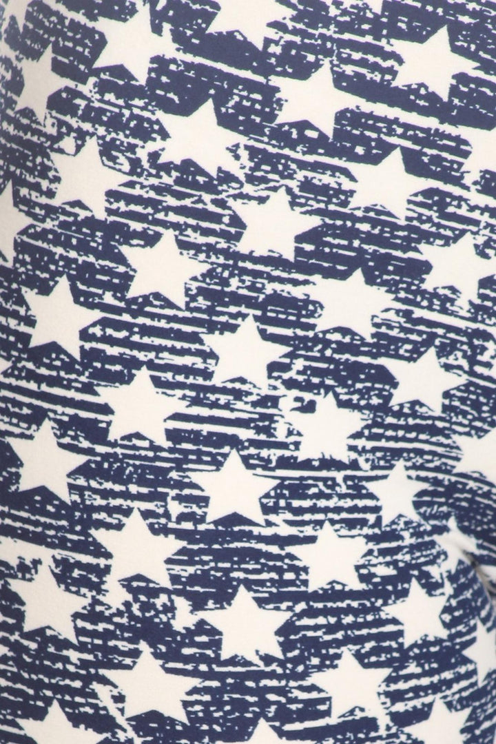 Wholesale Buttery Smooth Rustic Star Plus Size Leggings (One Size Plus)