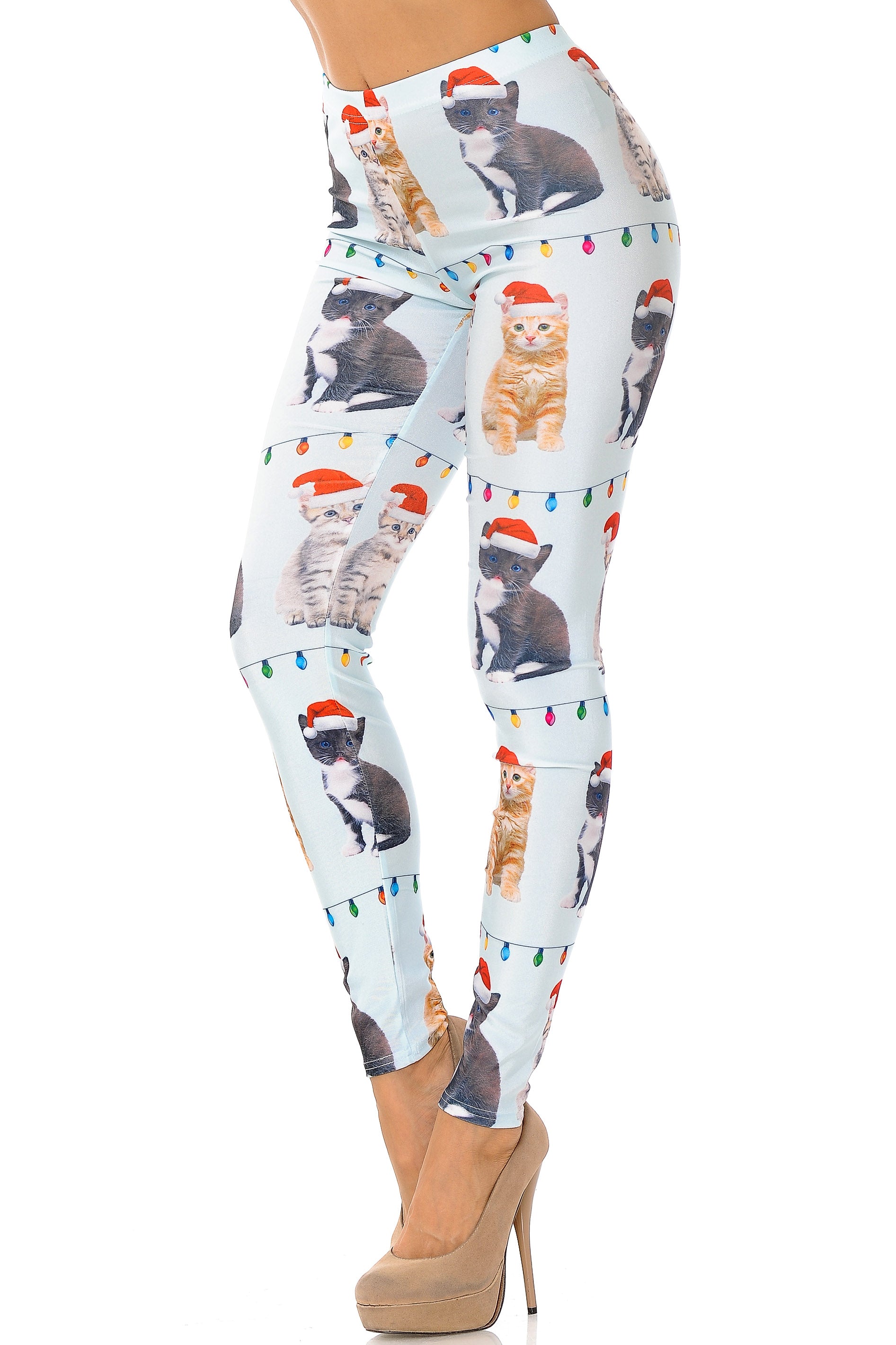 Wholesale Cats in Hats Christmas Leggings