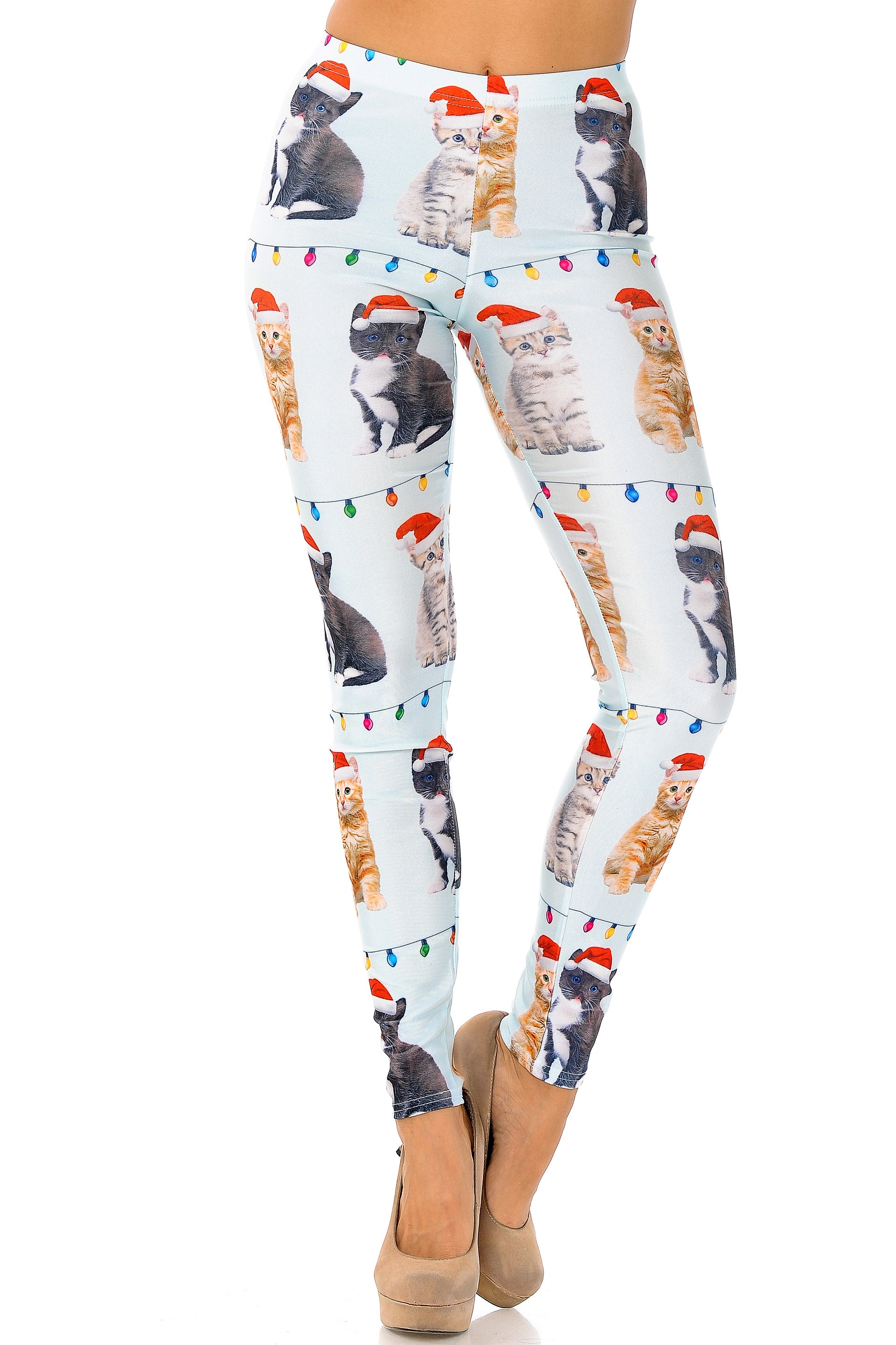 Wholesale Cats in Hats Christmas Leggings