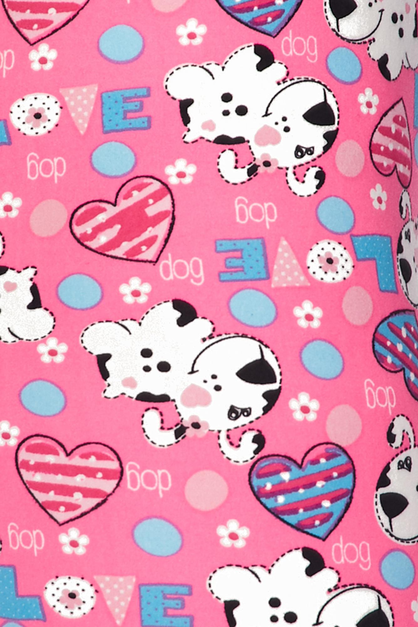 Wholesale Buttery Smooth Pink Hearts & Puppy Dogs Leggings
