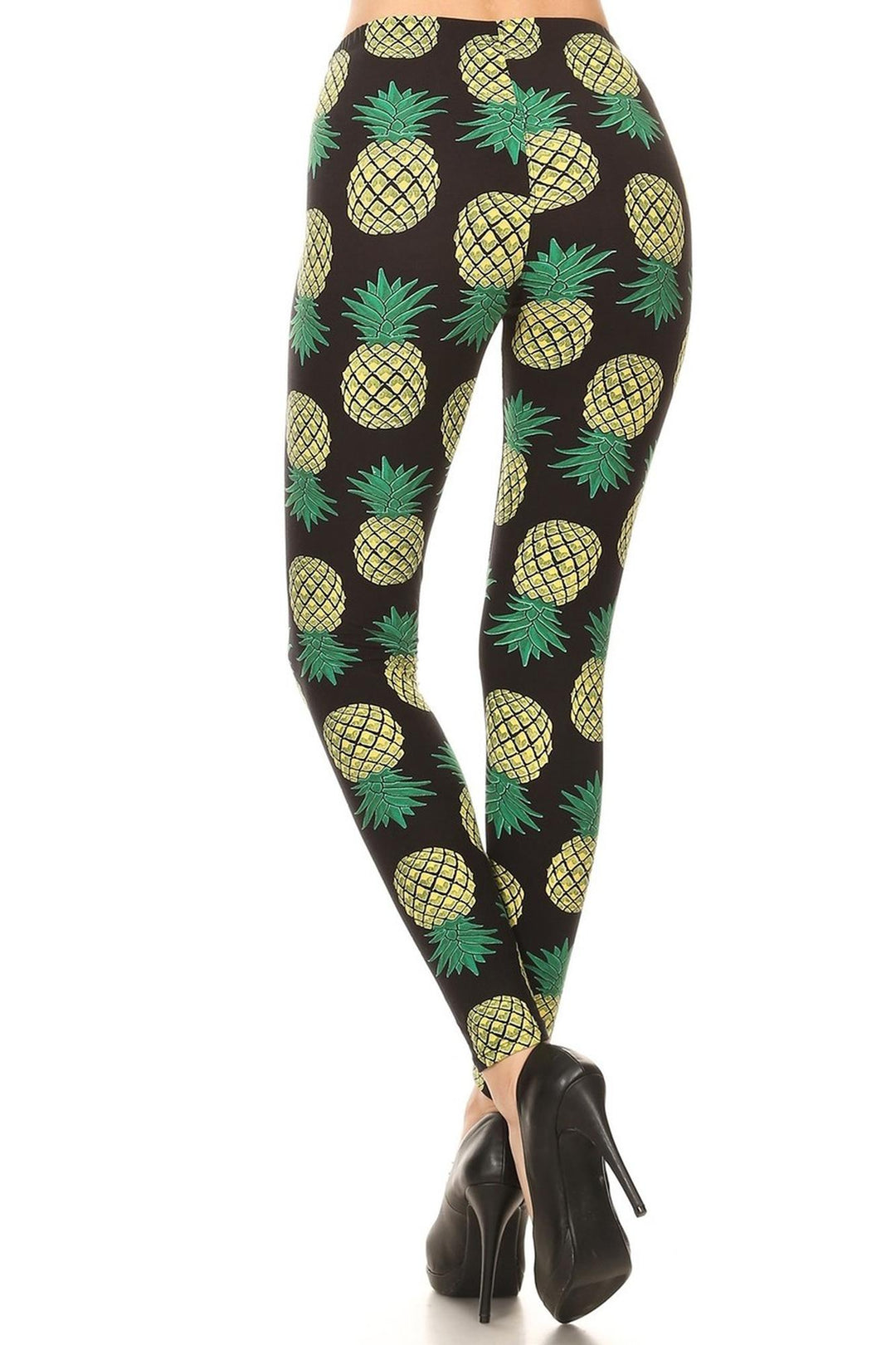 Wholesale Buttery Soft Green Pineapple Leggings - EEVEE