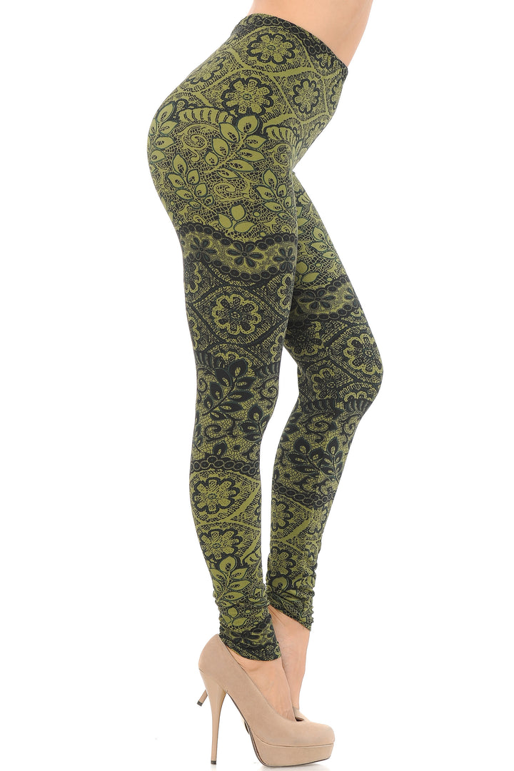 Wholesale Buttery Smooth Olive Leaf Leggings