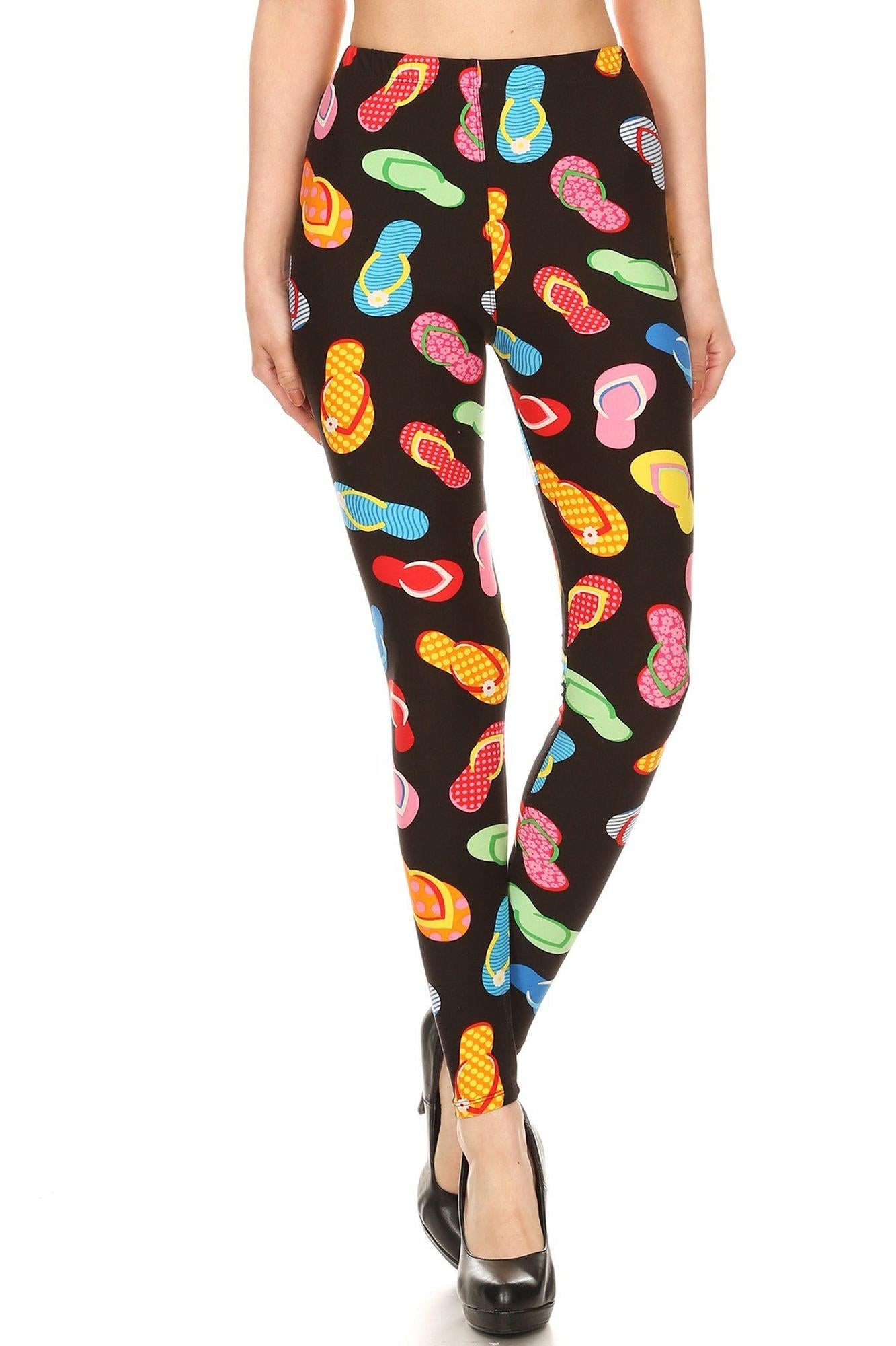 Wholesale Buttery Smooth Jumbo Beach Sandals Leggings - XSmall