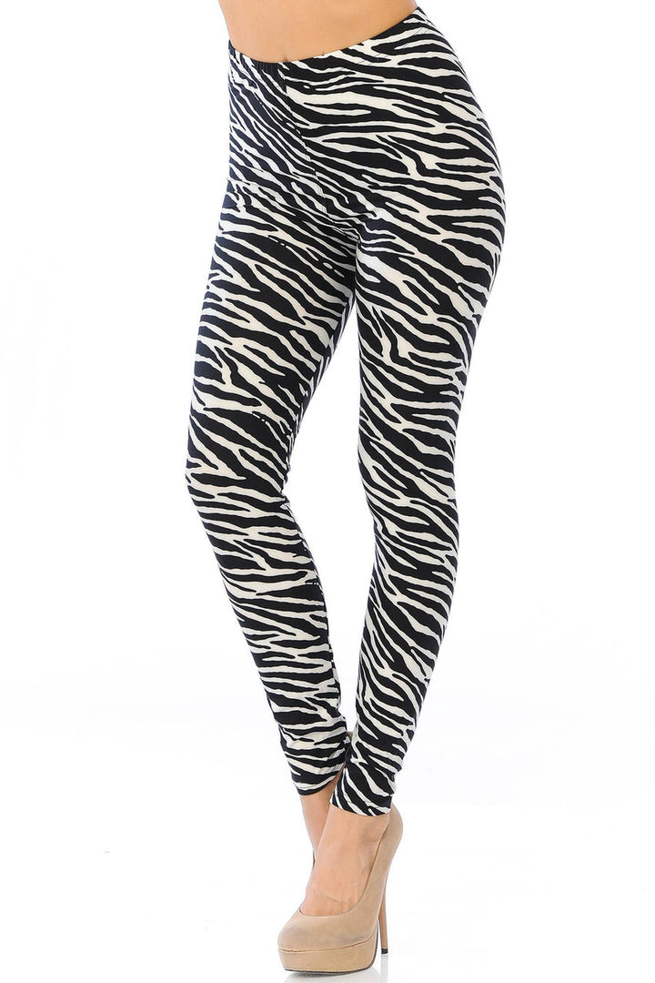 Wholesale Buttery Smooth Zebra Leggings