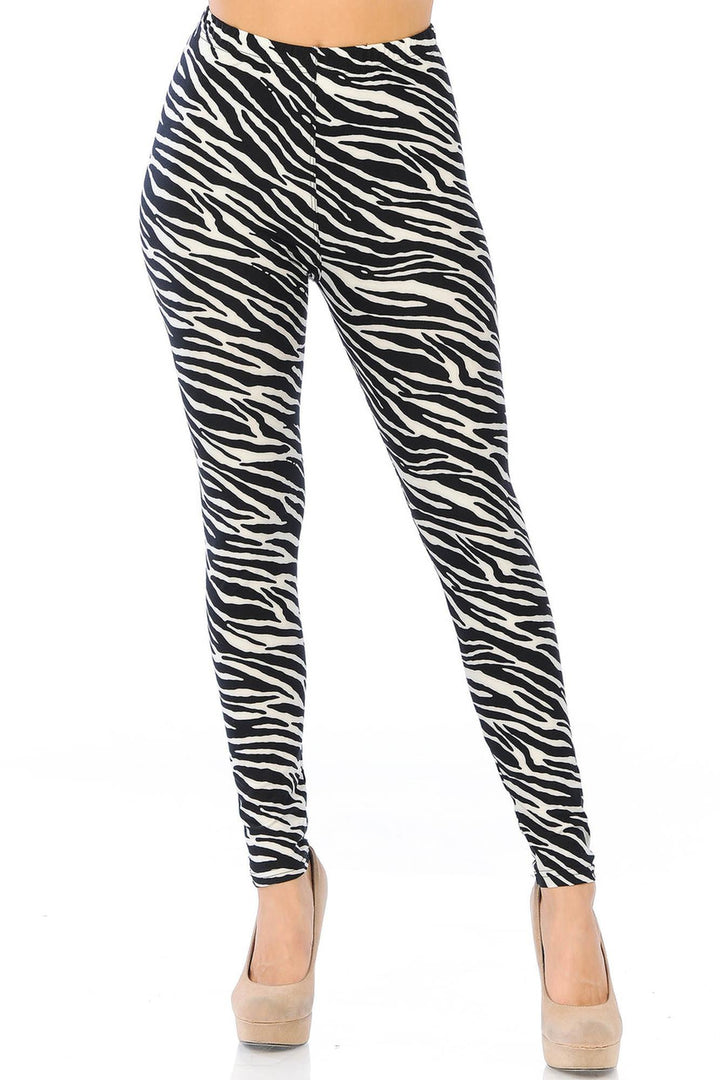 Wholesale Buttery Smooth Zebra Leggings