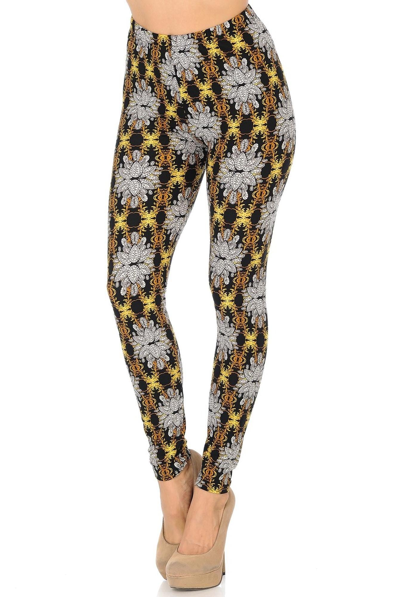 Wholesale Buttery Soft Elegant Emblem Leggings
