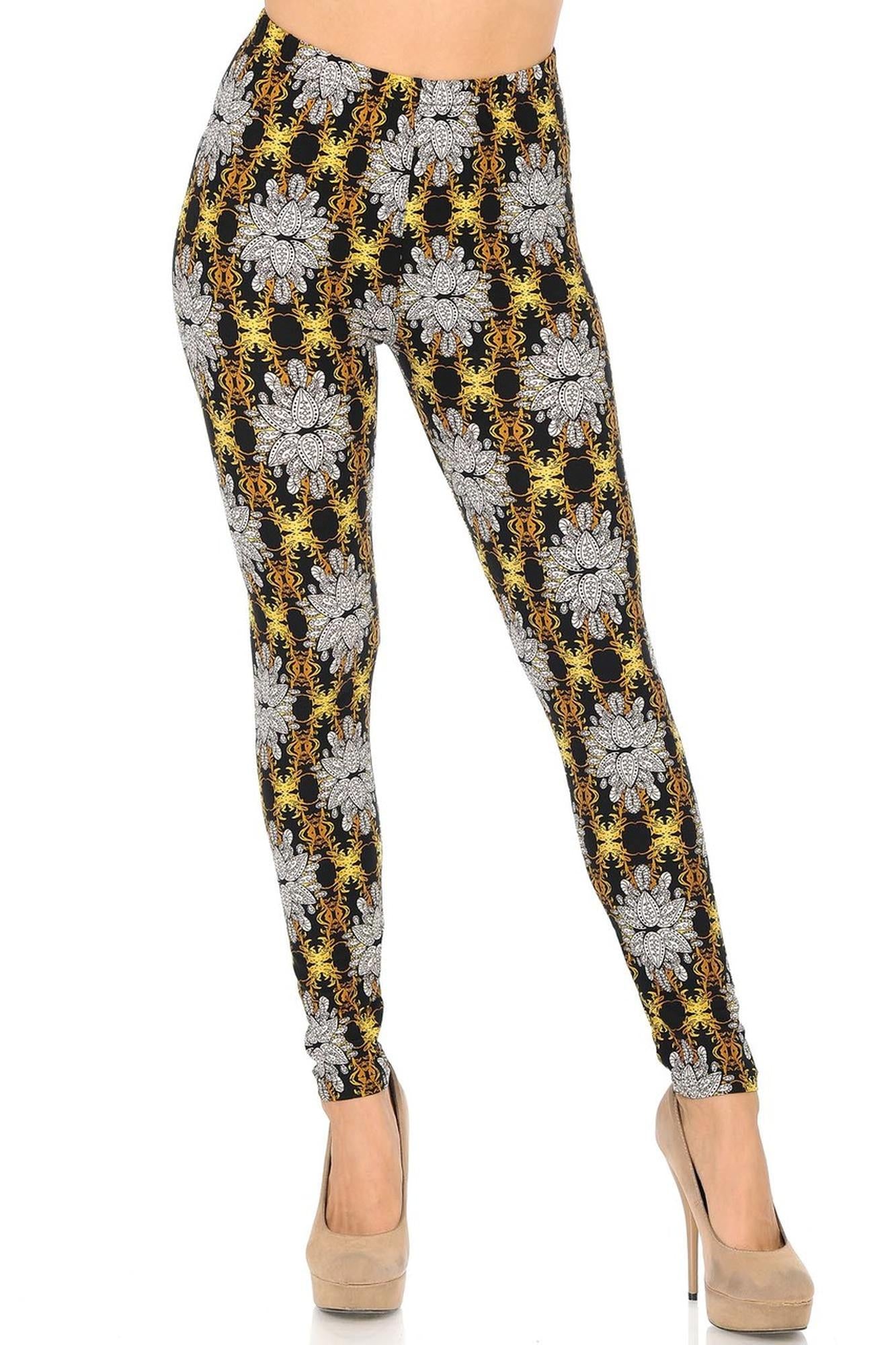 Wholesale Buttery Soft Elegant Emblem Leggings