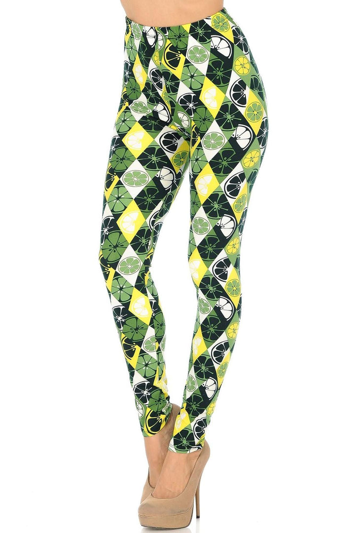 Wholesale Buttery Soft Luck of the Irish Lime Leggings