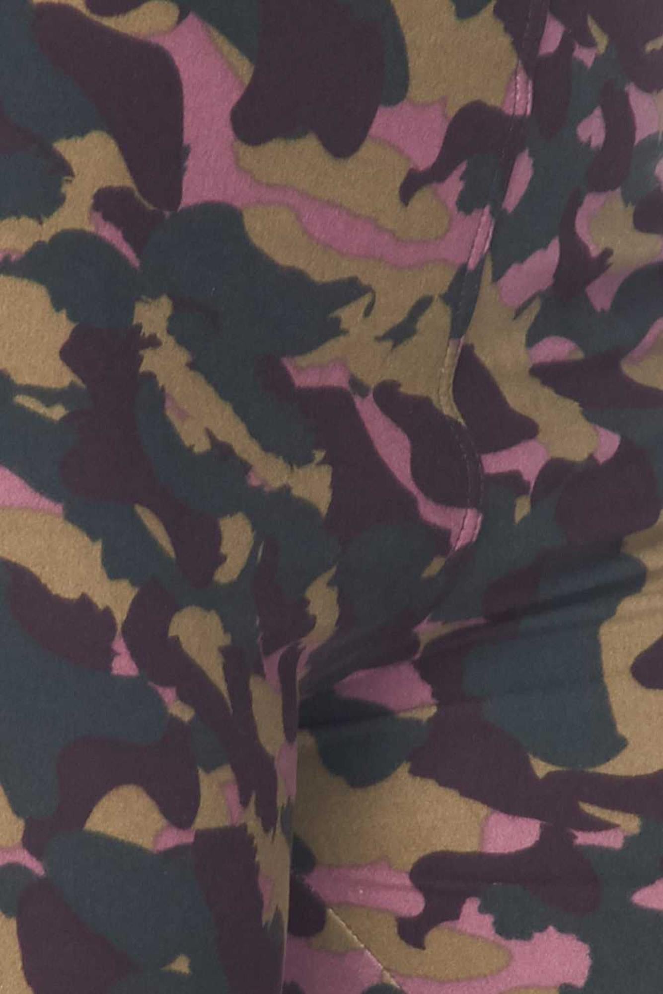 Wholesale Buttery Smooth Midnight Pink Camouflage Leggings