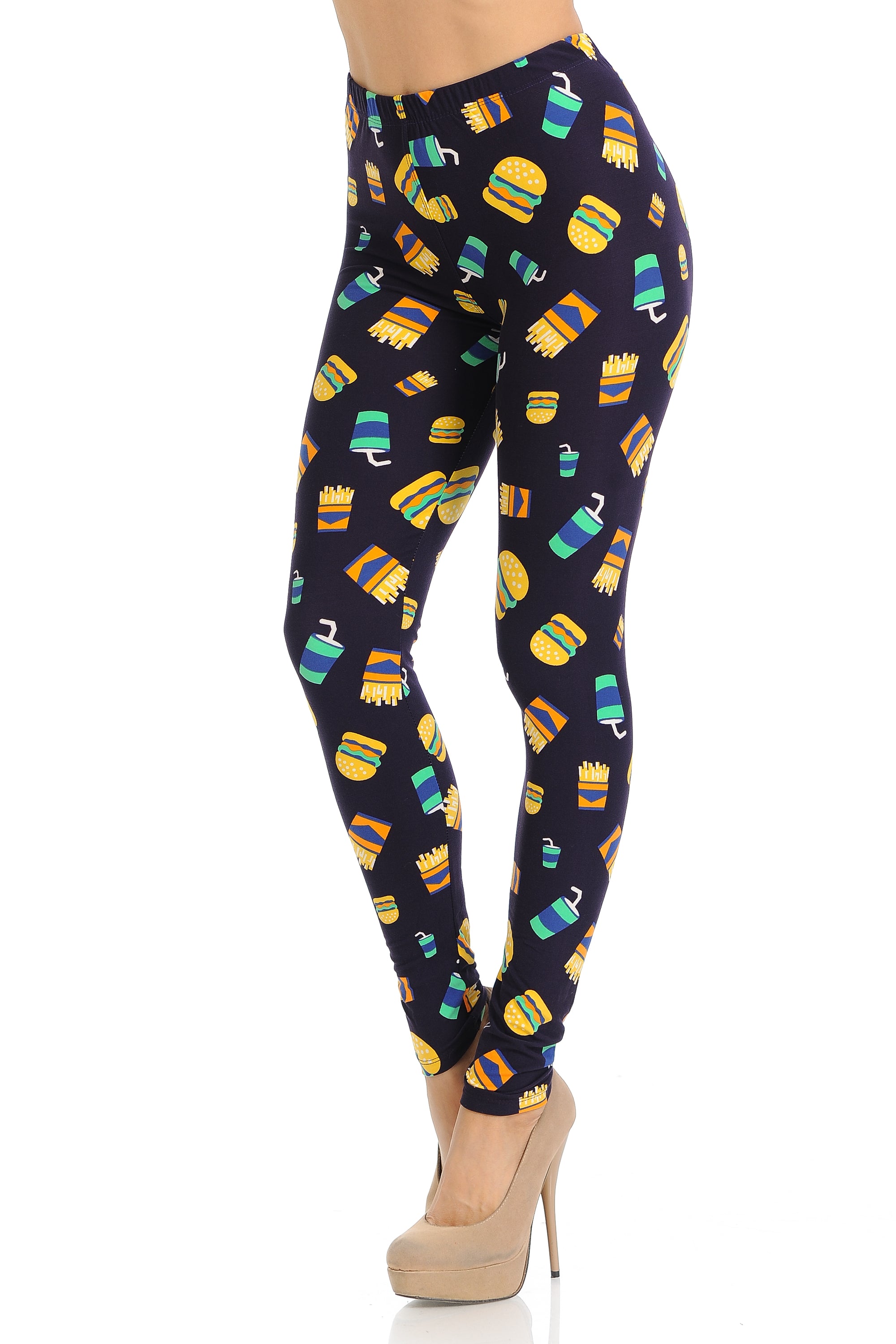 Wholesale Buttery Soft Fast Food Leggings